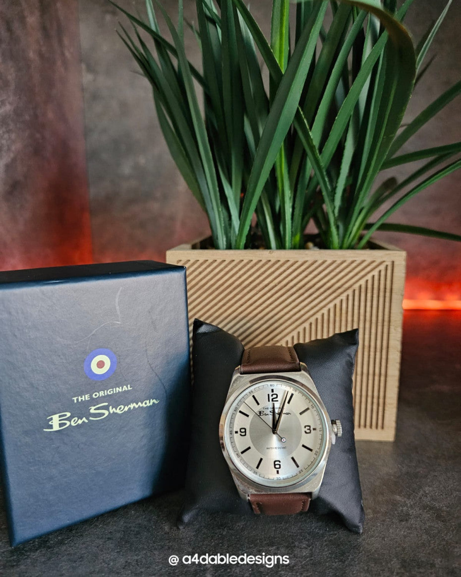 Brown Target Dial Watch