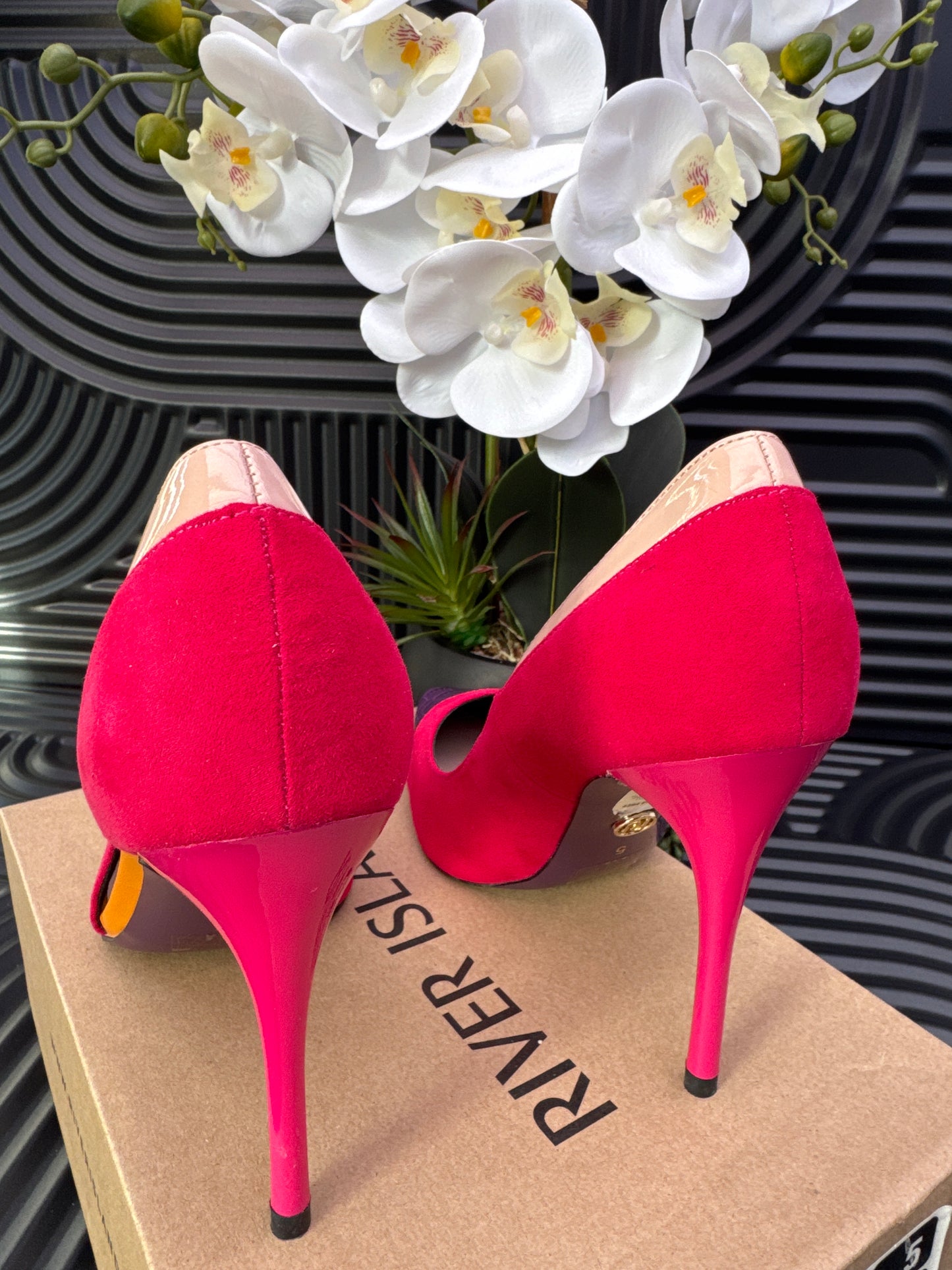 River Island Colour Block Pointed Toe Heels