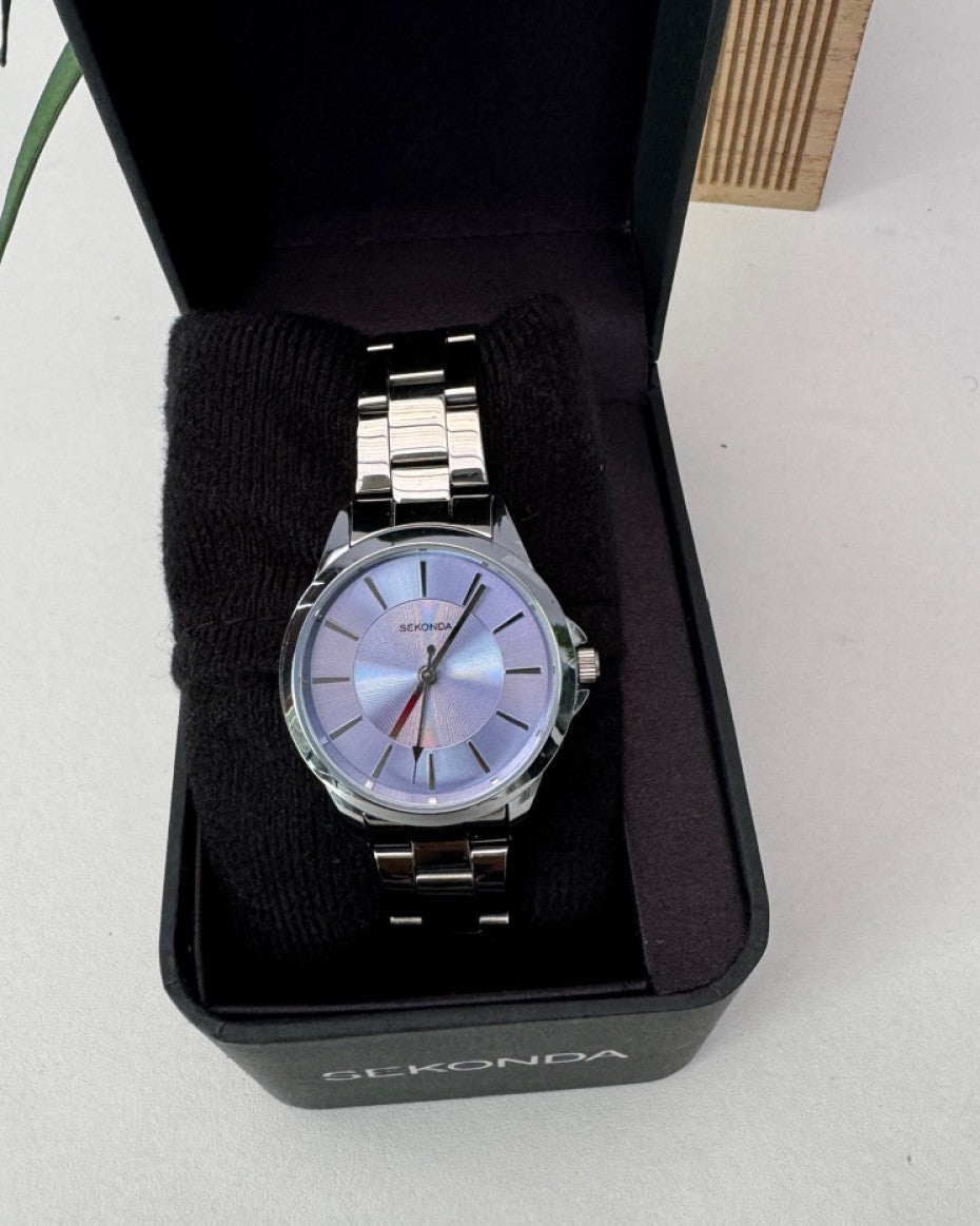 SEKONDA Stainless Steel Bracelet watch with blue dial