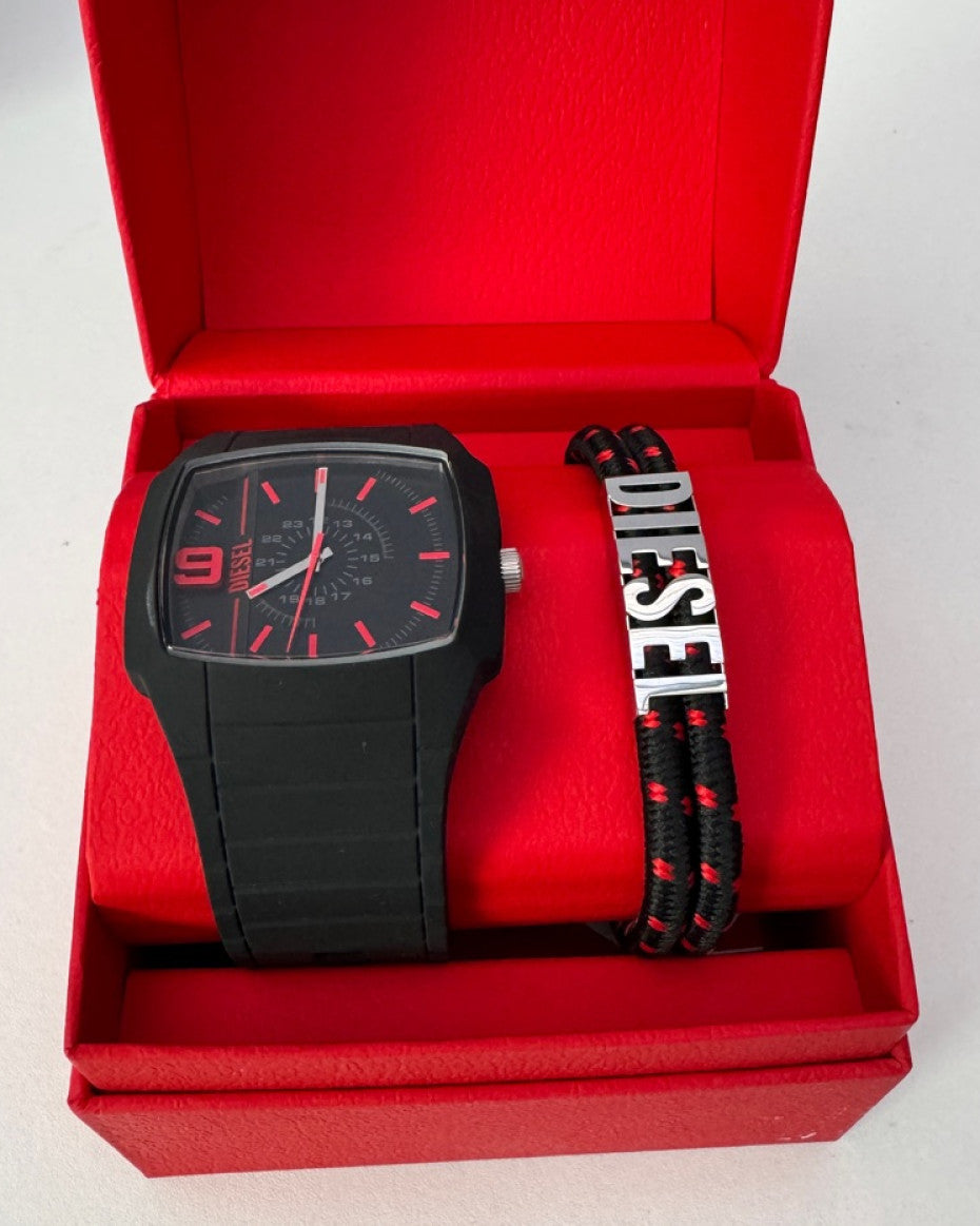 DIESEL Watch & Bracelet Set