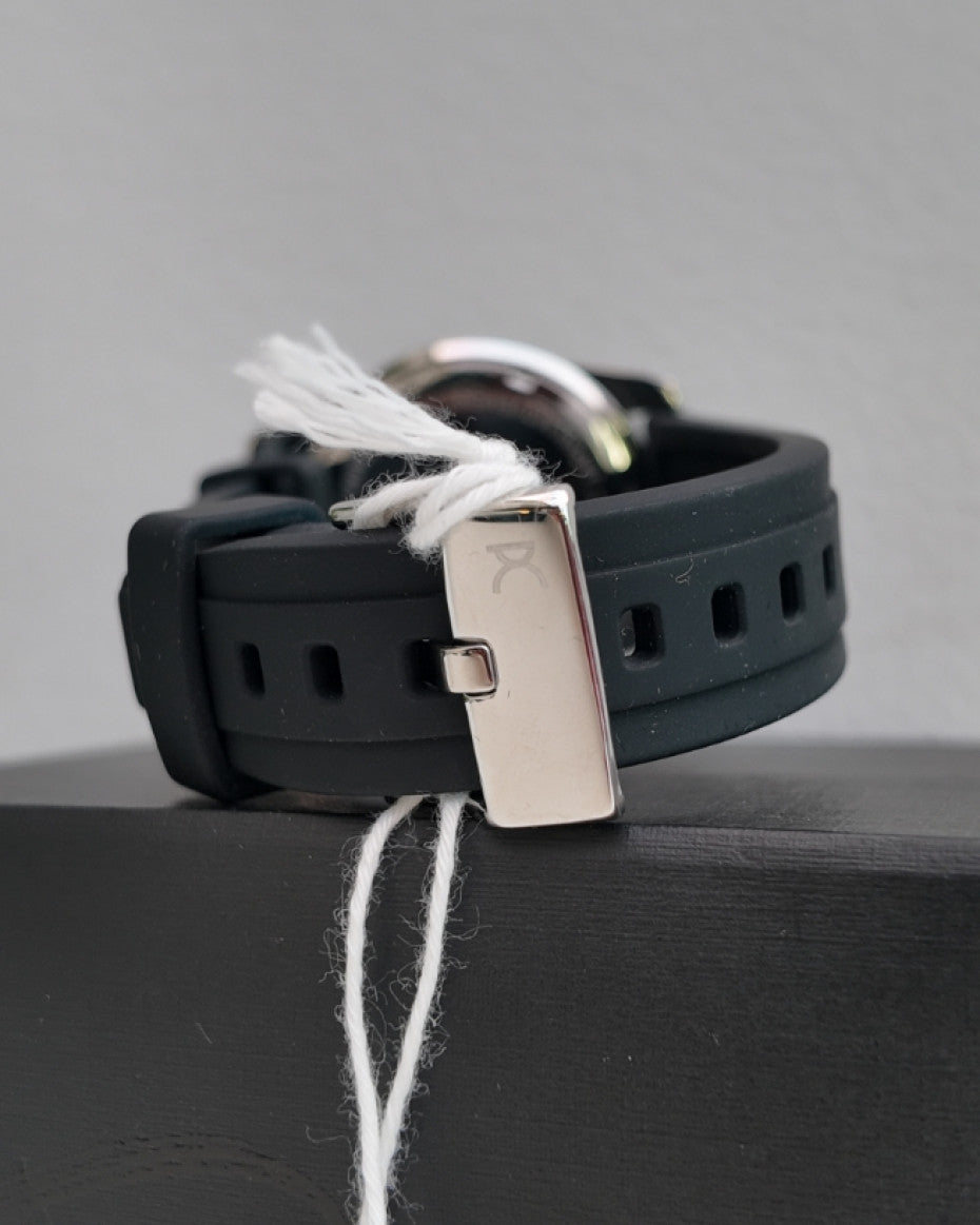 Pierre Cardin watch with Black Dial and Black Rubber Strap