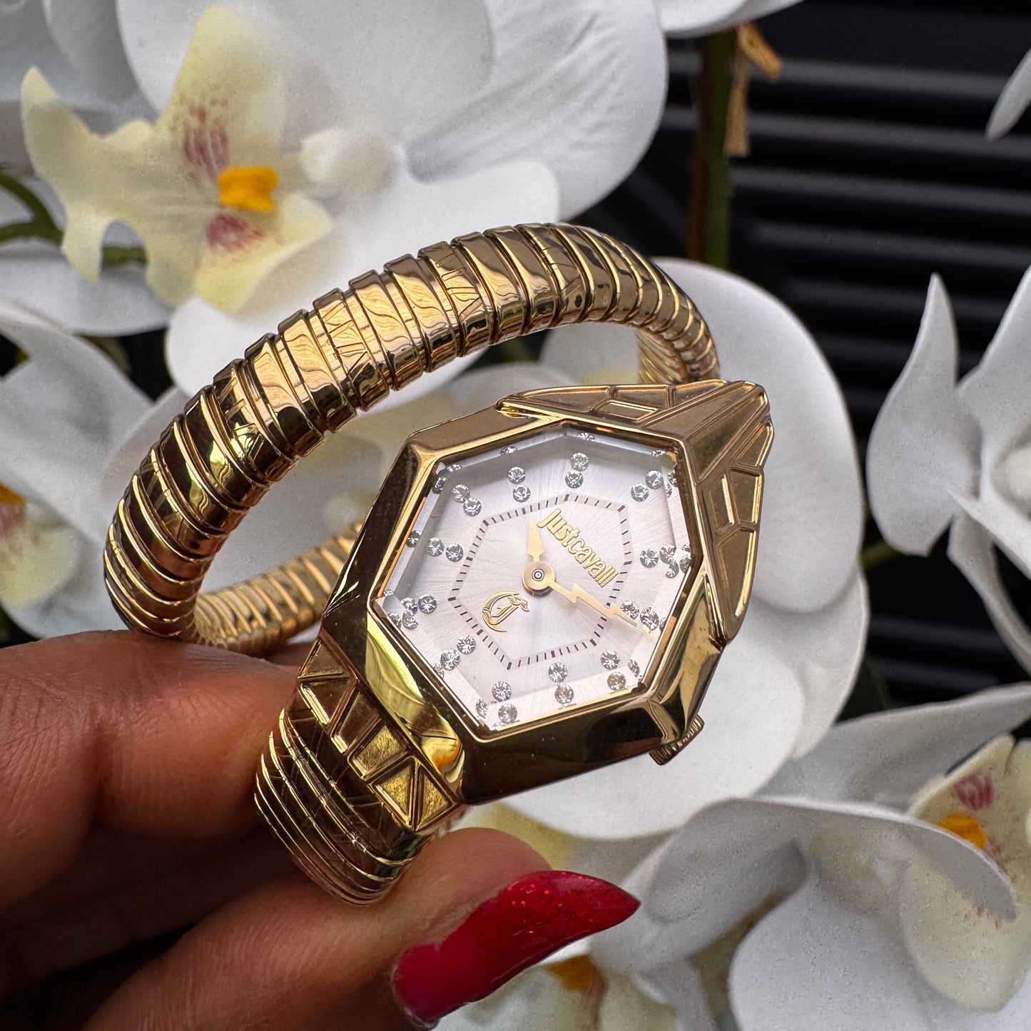 Just Cavalli Signature Yellow Gold Fashion Watch