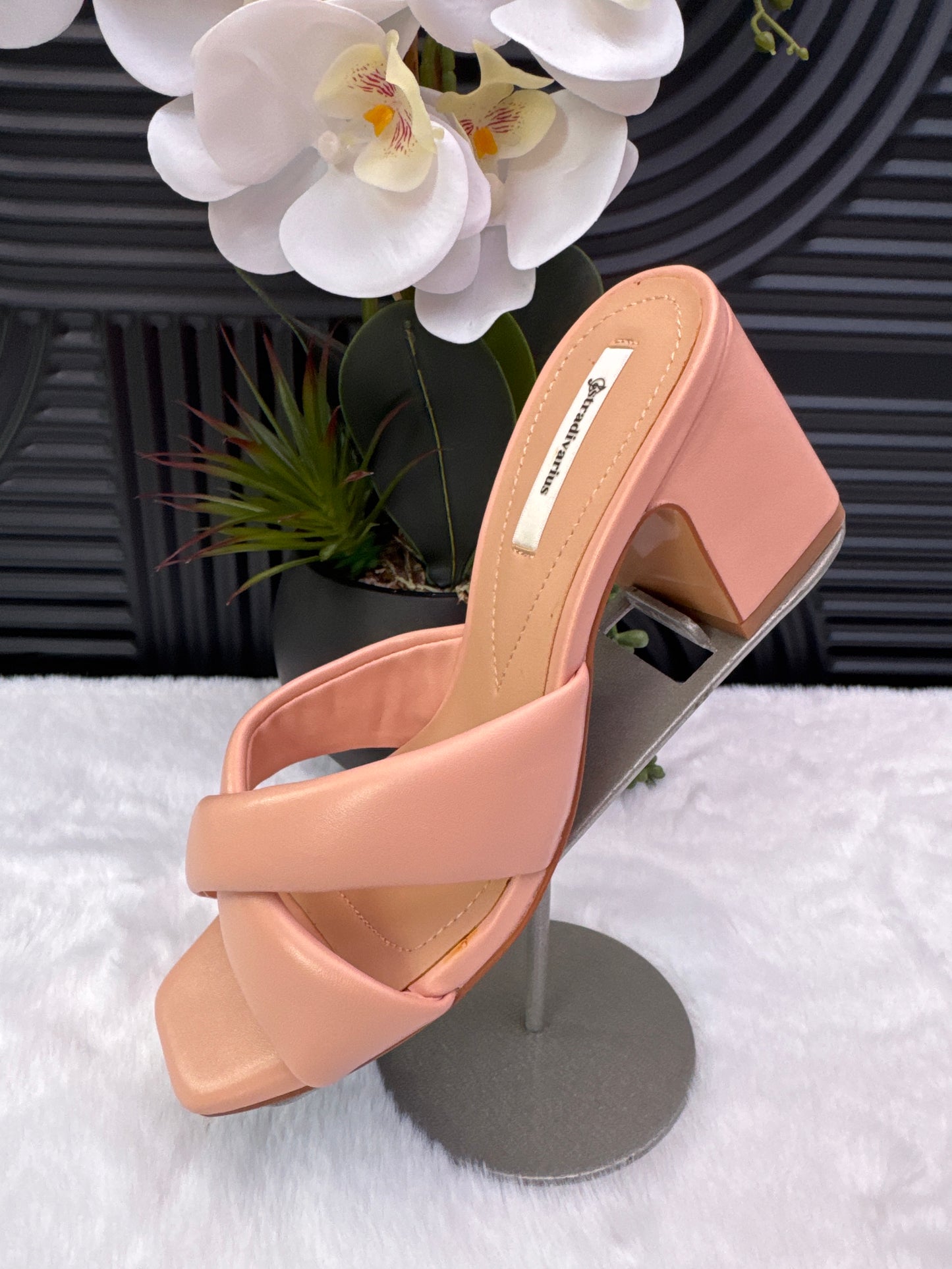 Nude Block Heel Sandal