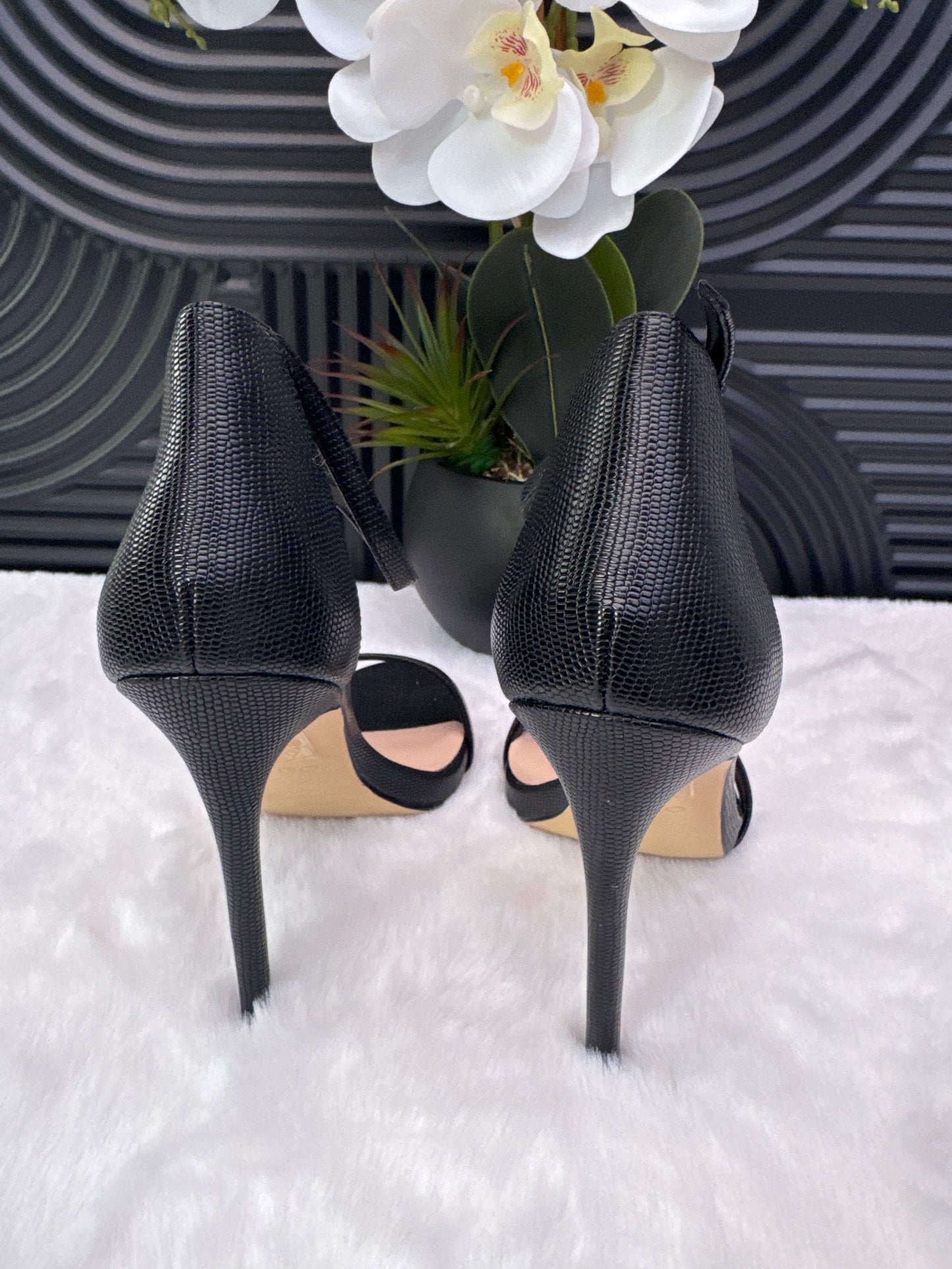 ALDO black Strap Sandal