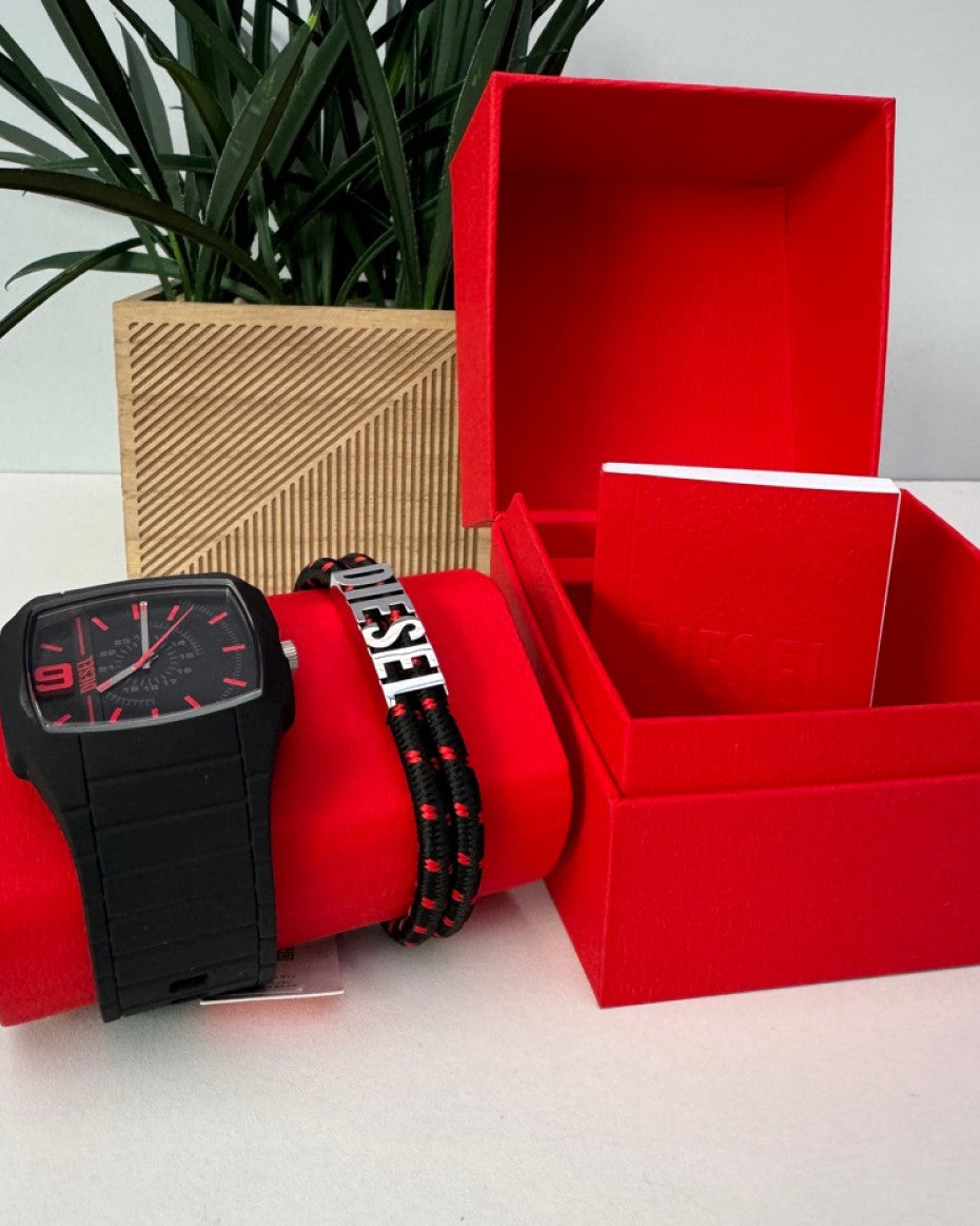 DIESEL Watch & Bracelet Set