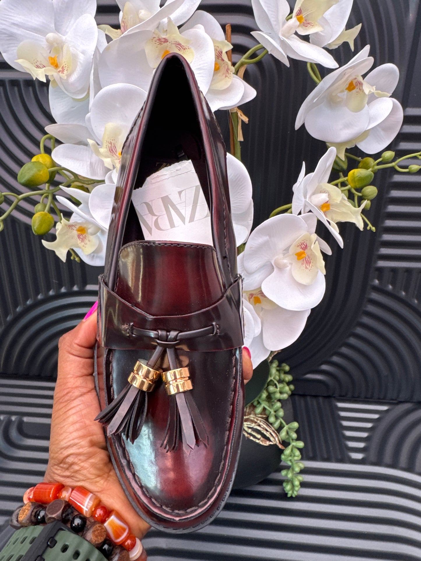 Burgundy Tassel Loafers