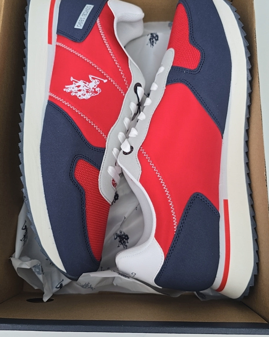 Navy & Red Logo Trainers