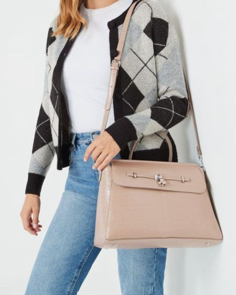 Formal Lock Detail Tote Bag