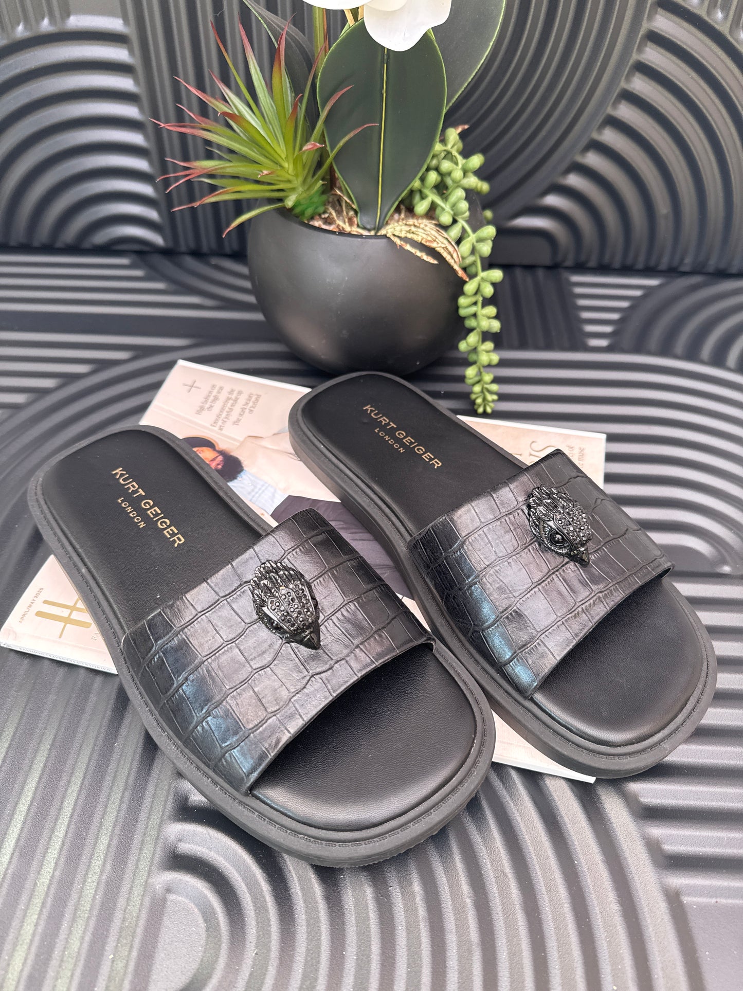 Black Kurt Geiger Slide Sandal for Men