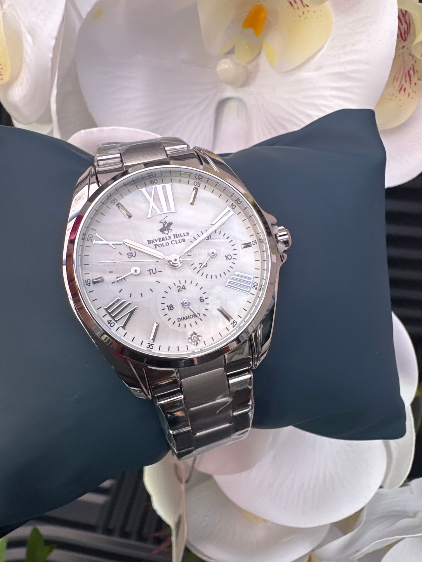 Beverly Hills Polo Club Multi-Function Silver Watch for Ladies