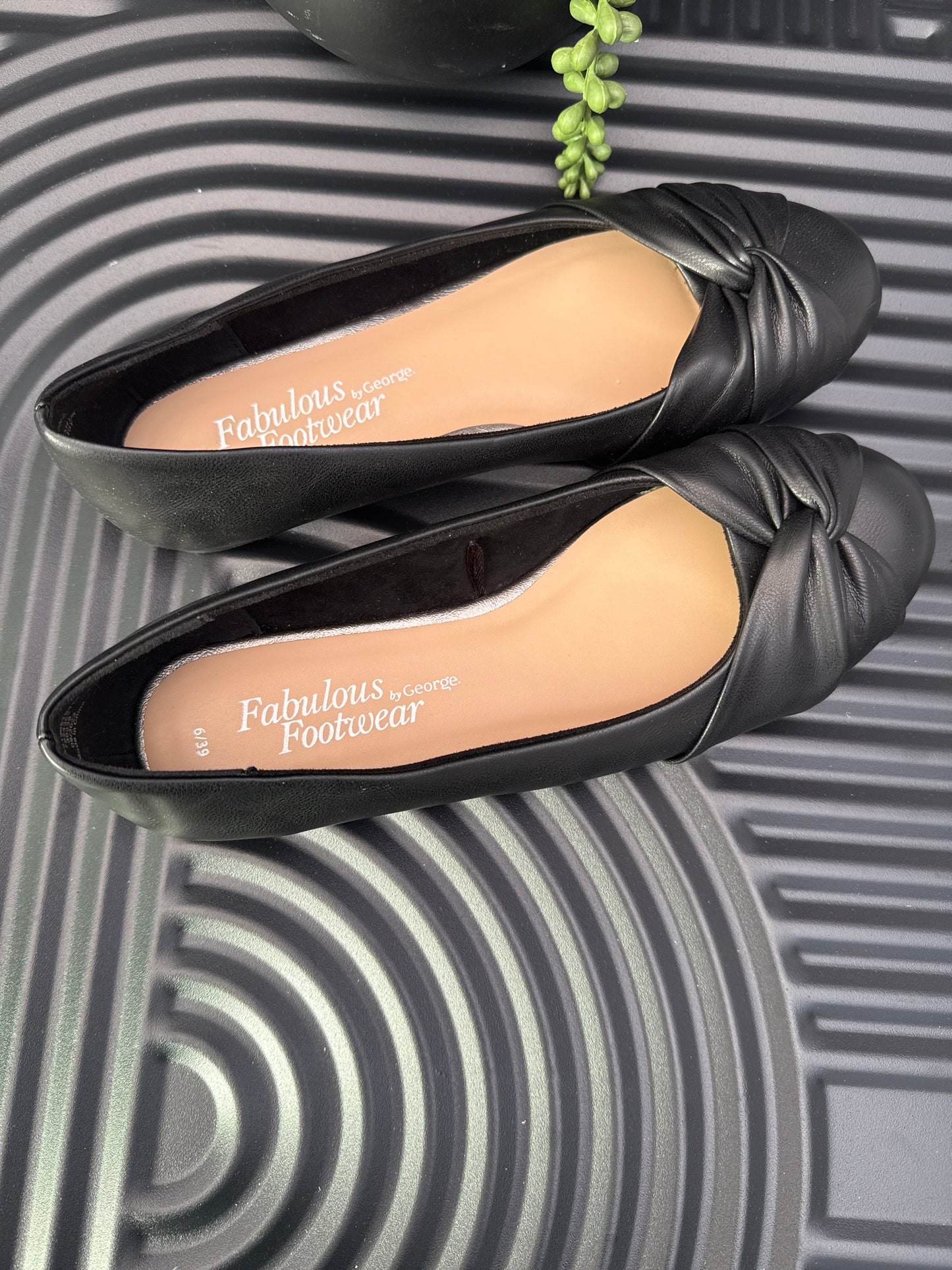 Black Twist Front Ballet Shoes