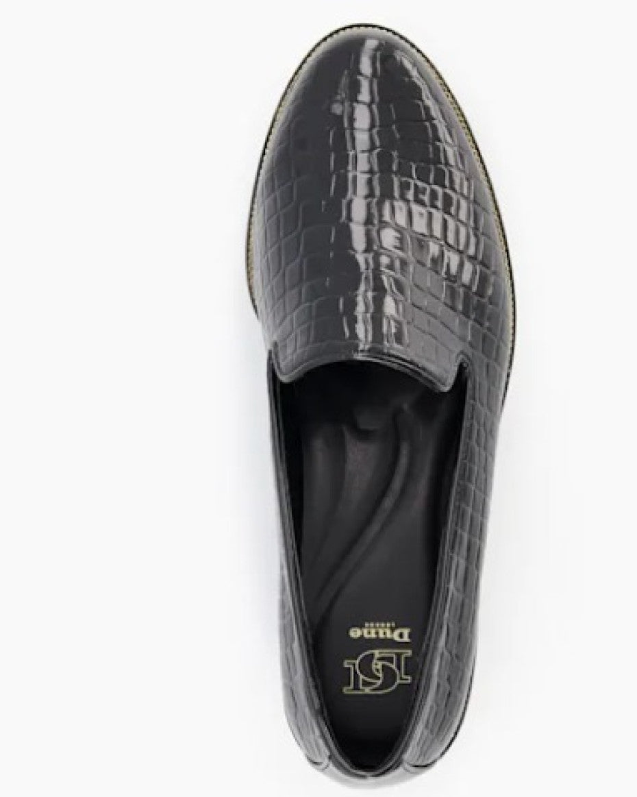 Croc-Debossed Flatform Loafers