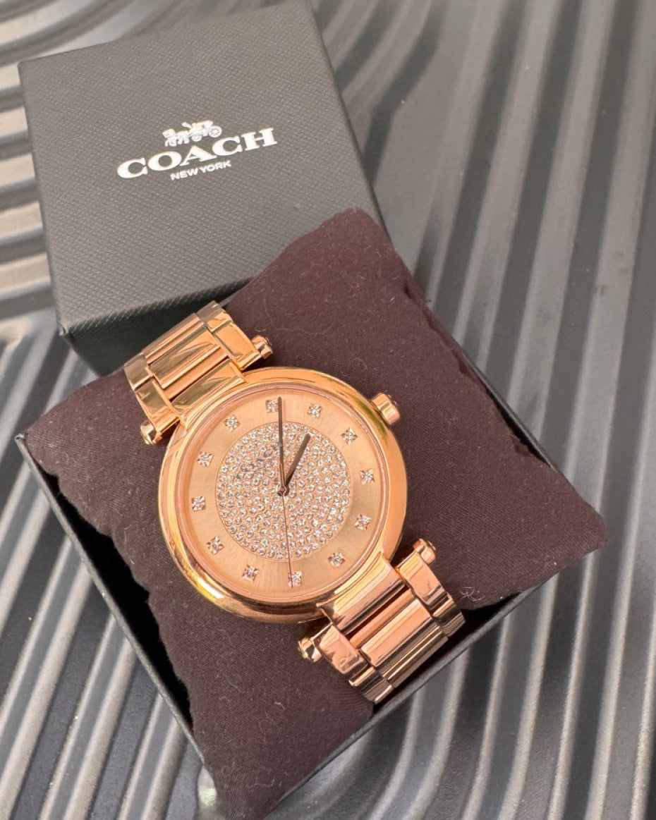 Rose Gold Coach Watch for Ladies