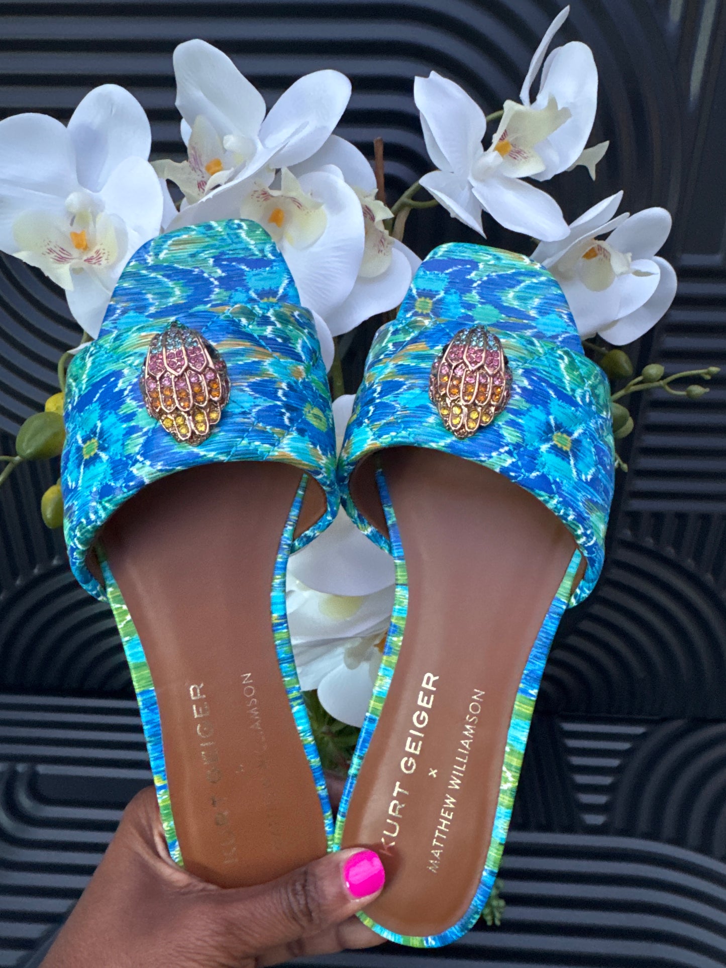 Floral Motif Flat Sandal