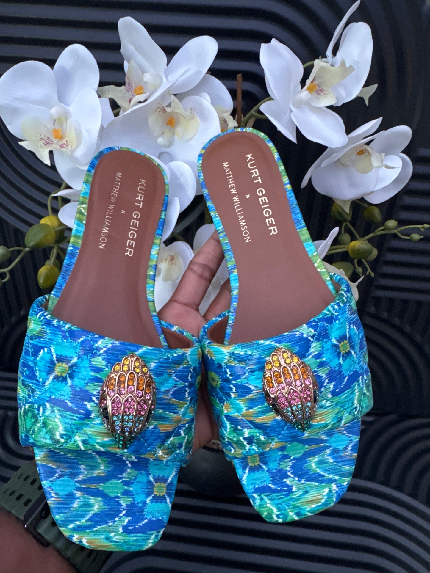 Floral Motif Flat Sandal