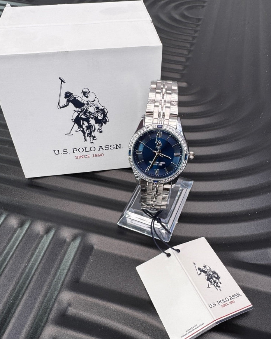 US Polo Assn Dark Blue Stainless Steel Watch