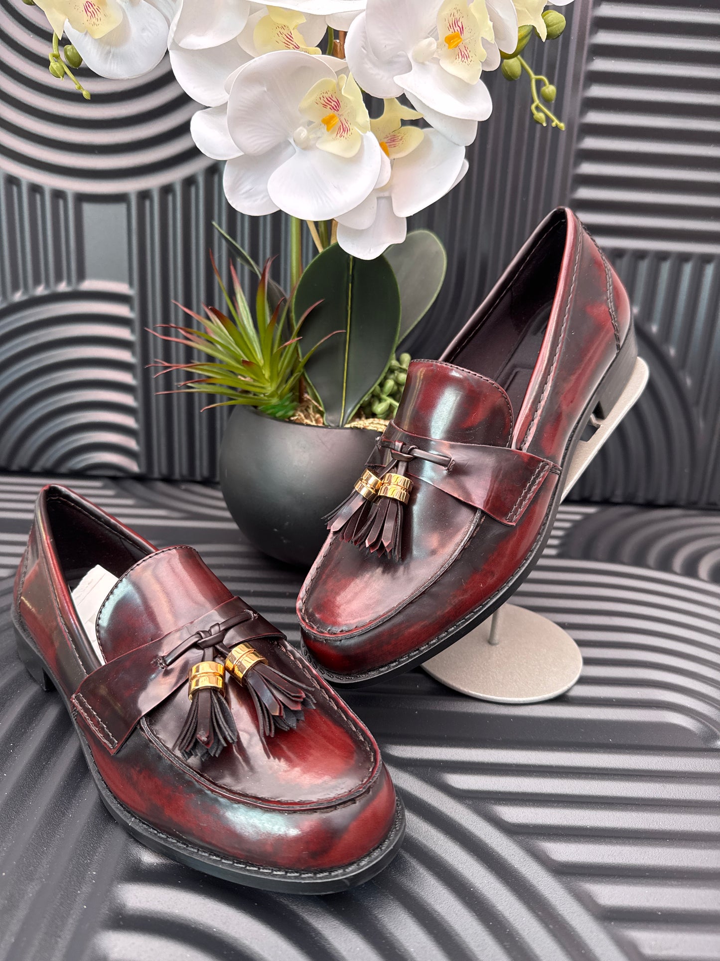 Burgundy Tassel Loafers