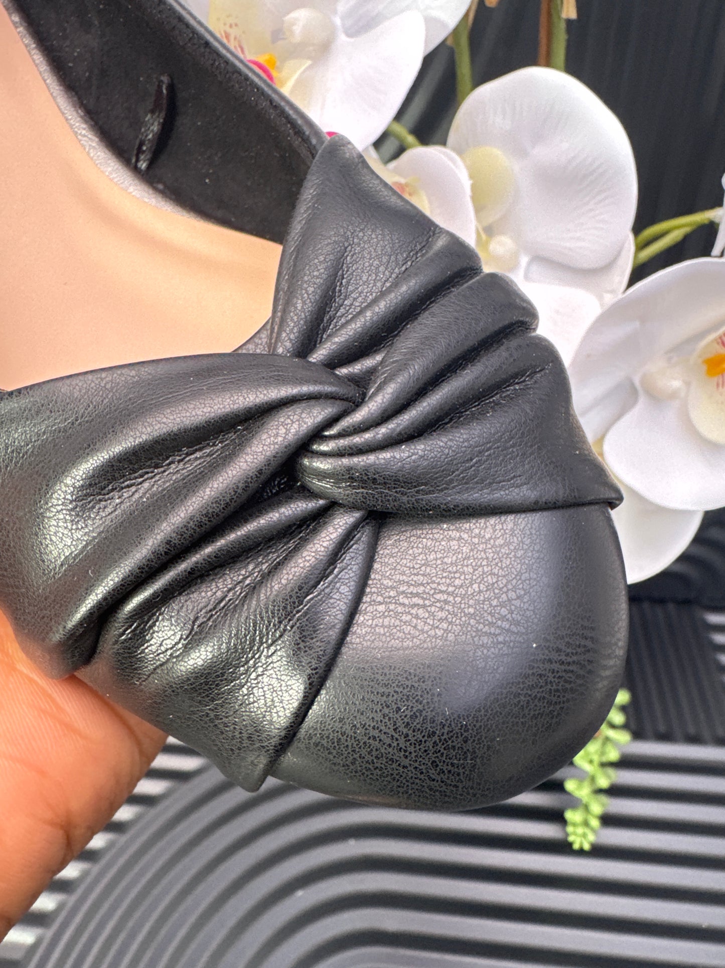 Black Twist Front Ballet Shoes