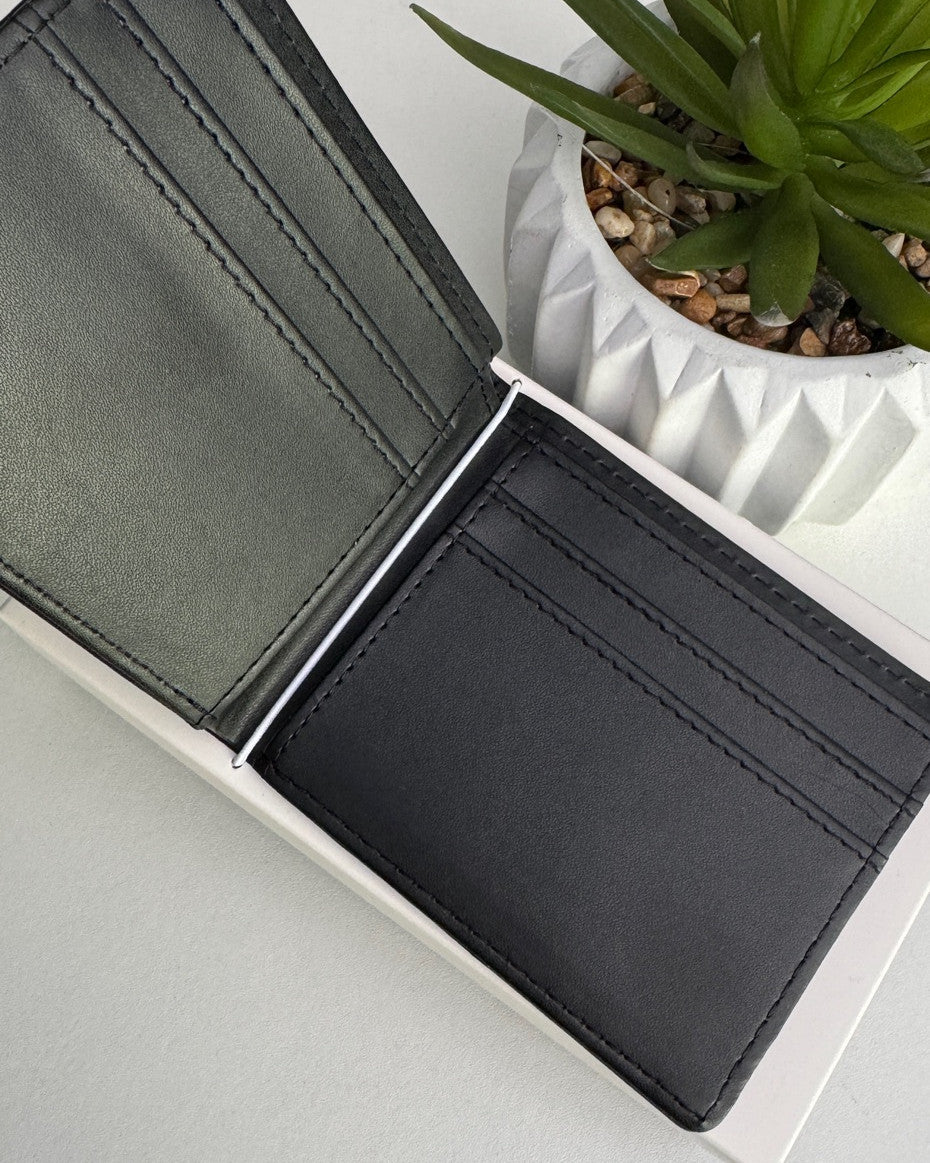 Black Chronograph Watch & Wallet Set