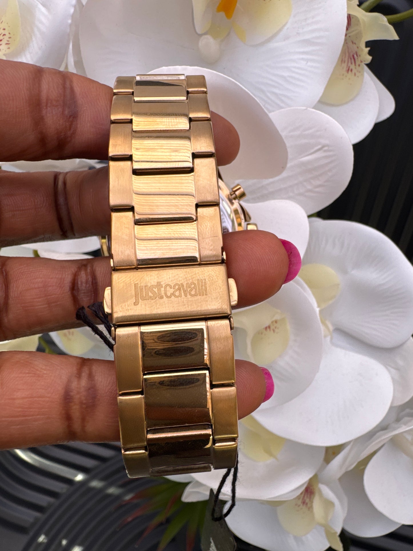 Just Cavalli Black and Gold Tone Watch