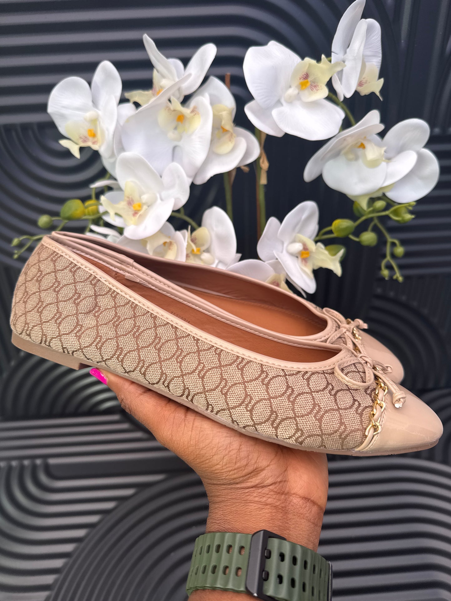 Monogram Bow Ballet Shoes