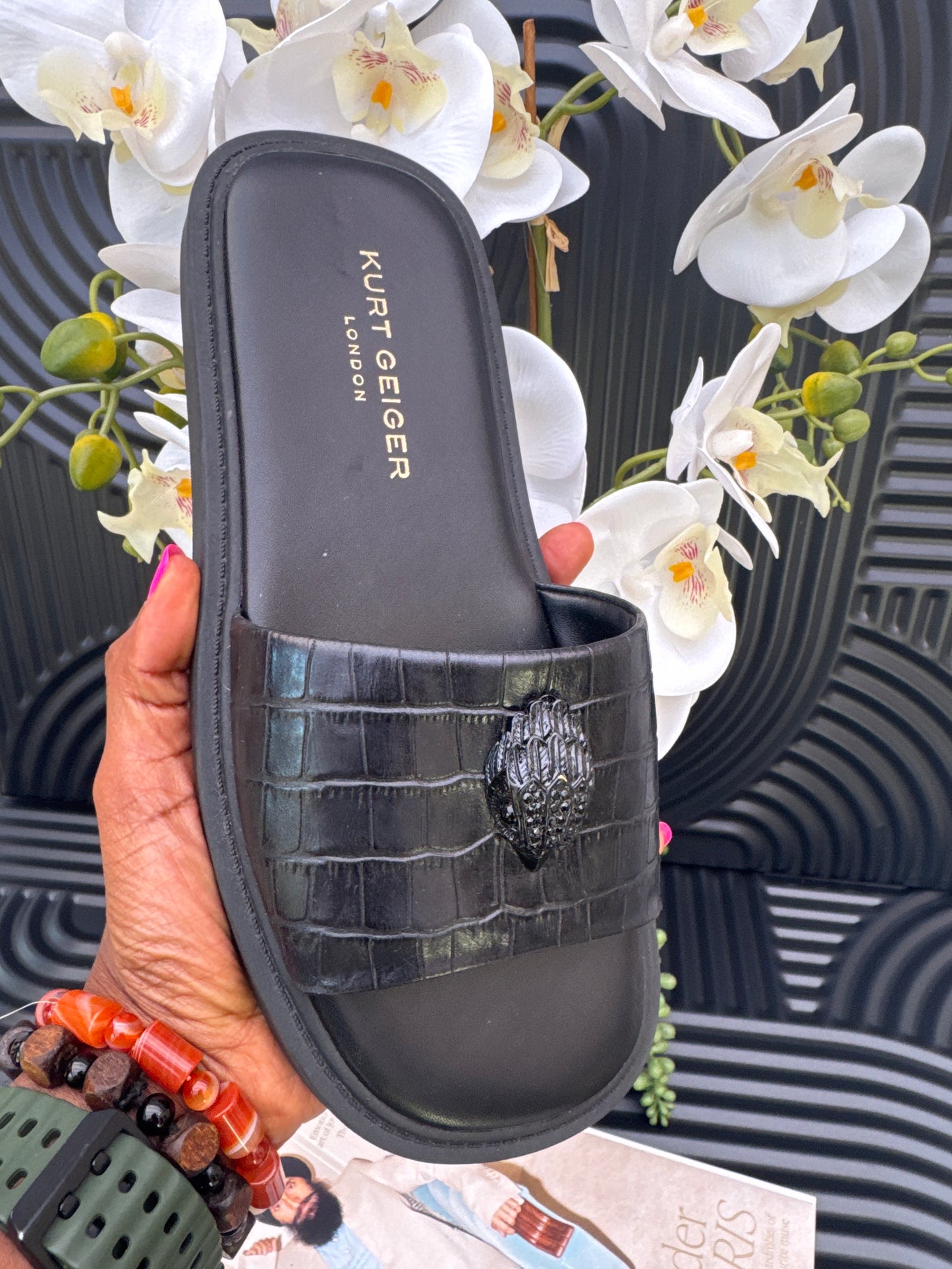 Black Kurt Geiger Slide Sandal for Men