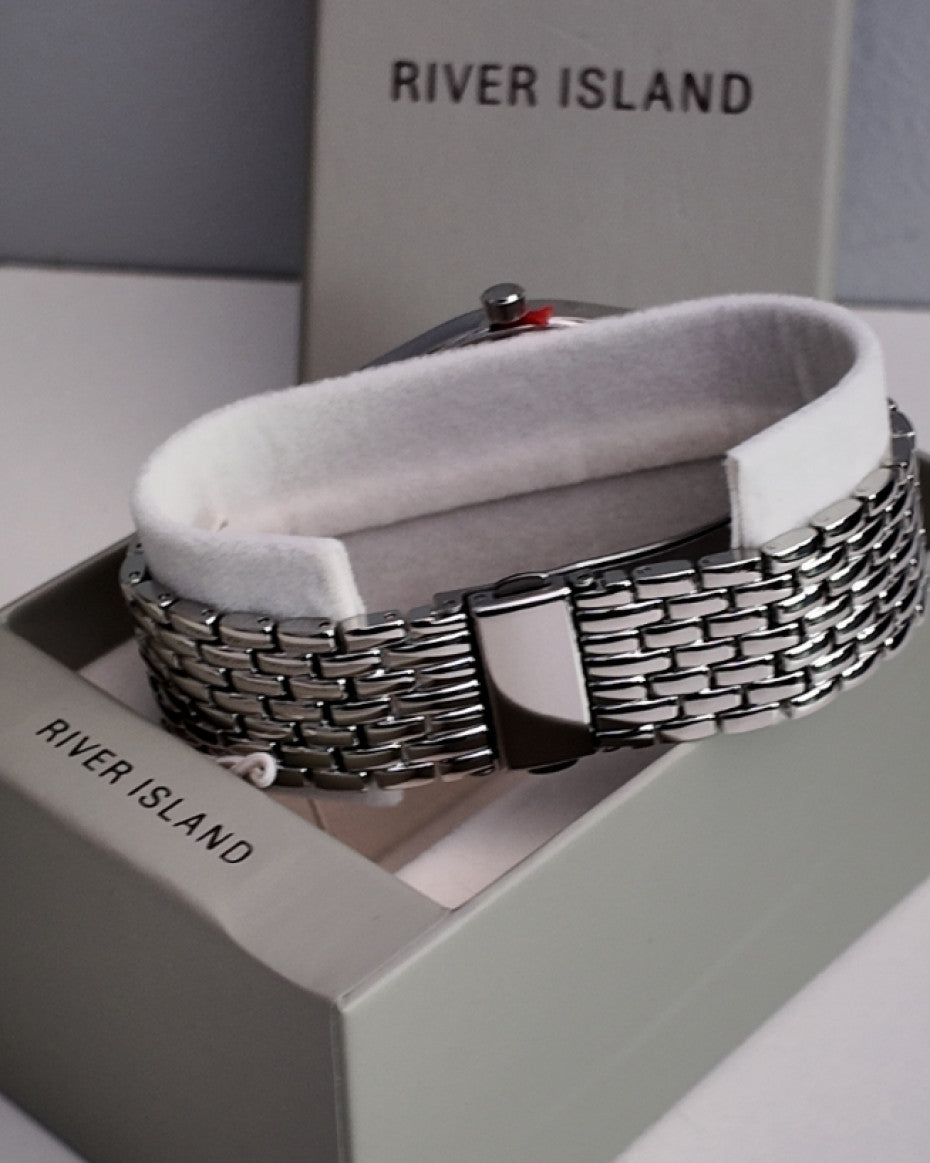 River Island Silver Tone Metal Watch