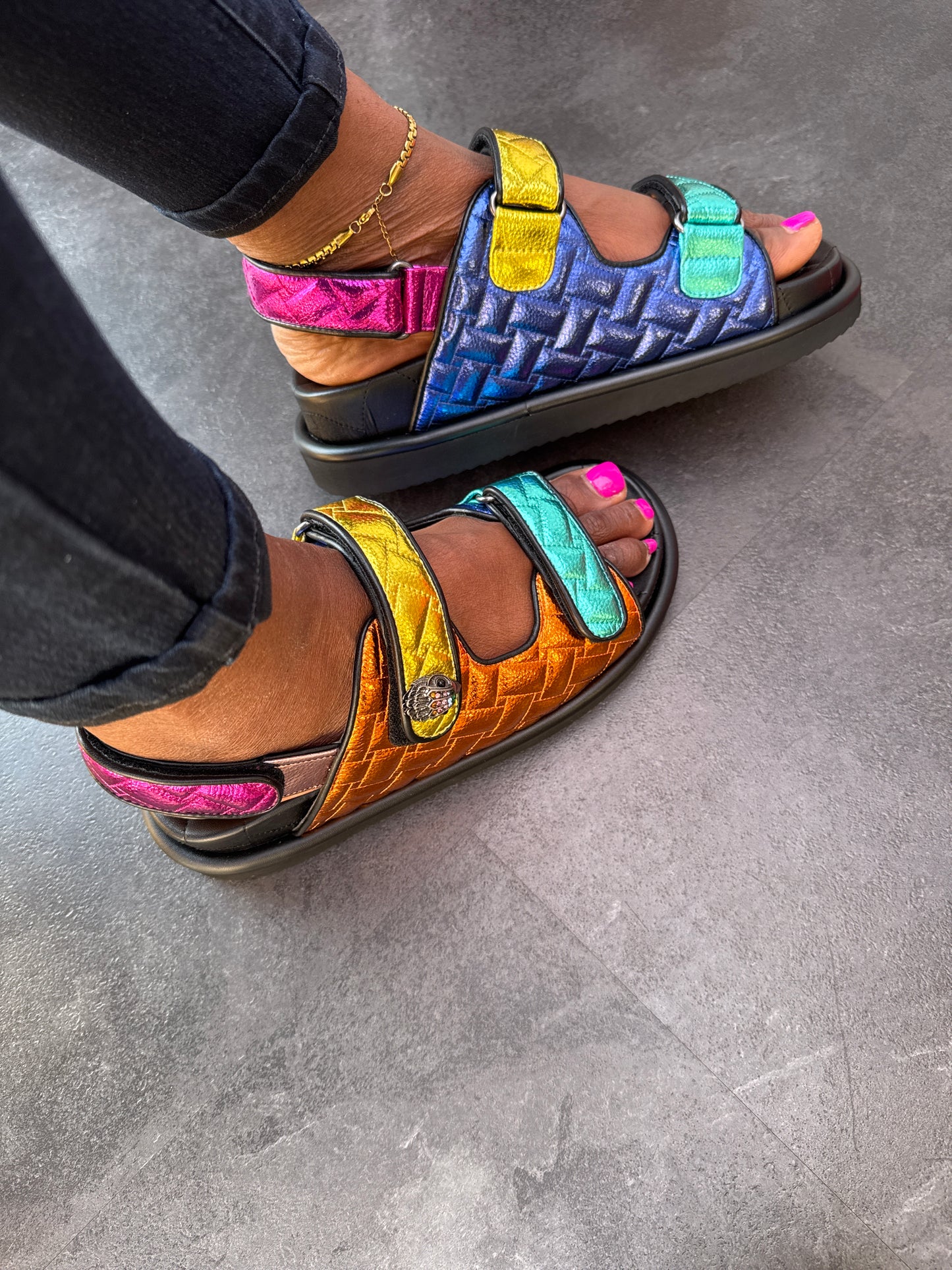 KG Quilted Multicolour Sandals