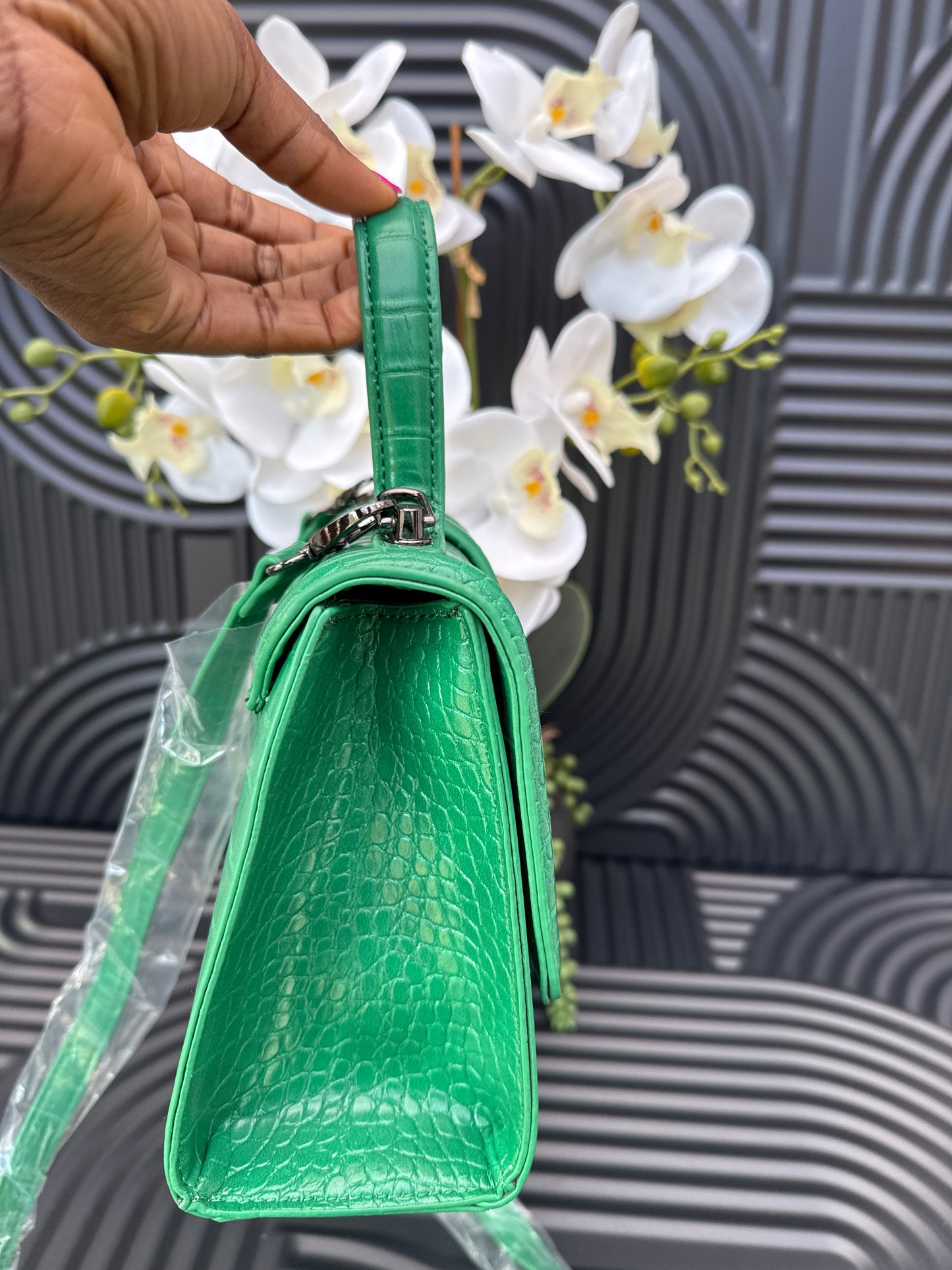 Ladies Green Crossbody Bag