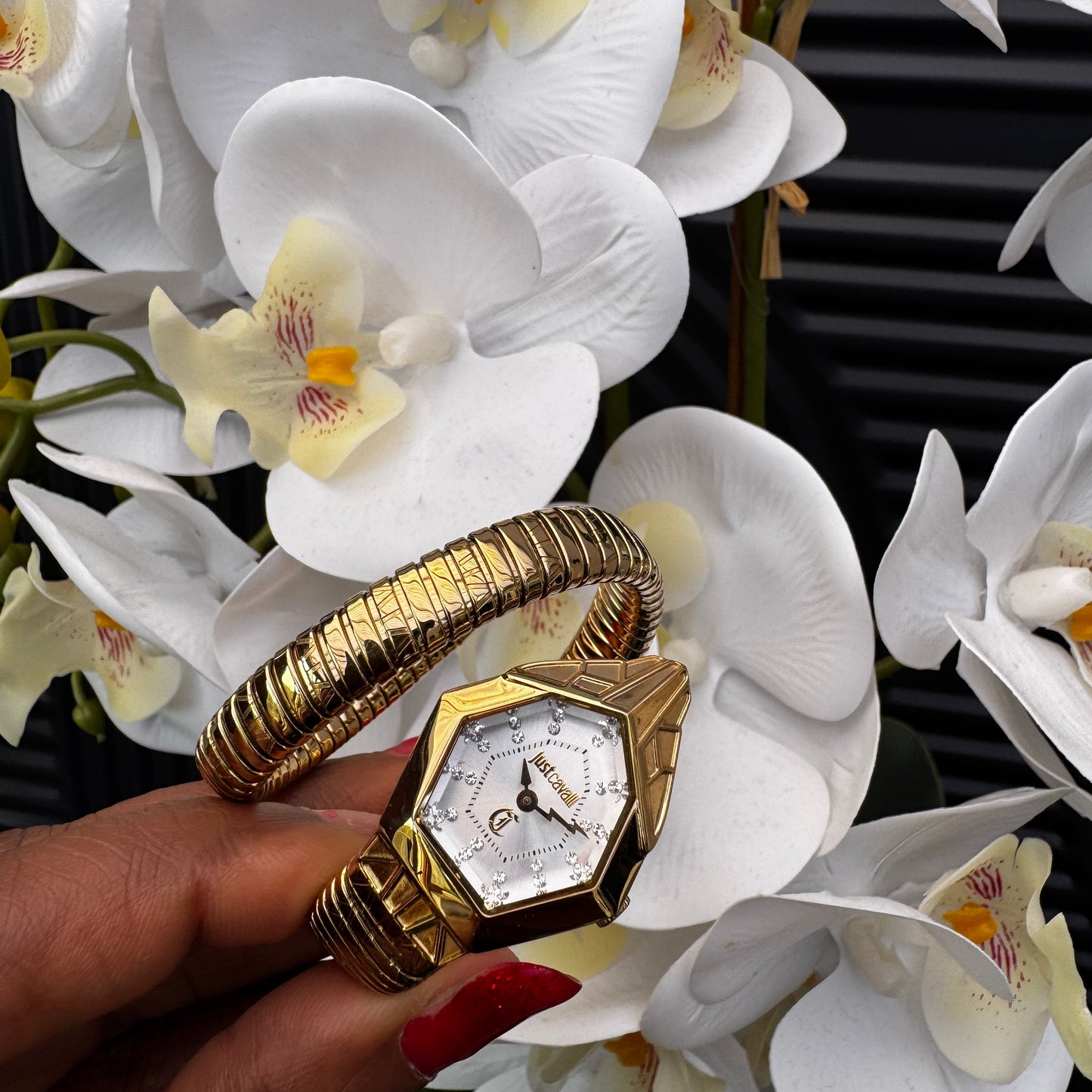 Just Cavalli Signature Yellow Gold Fashion Watch