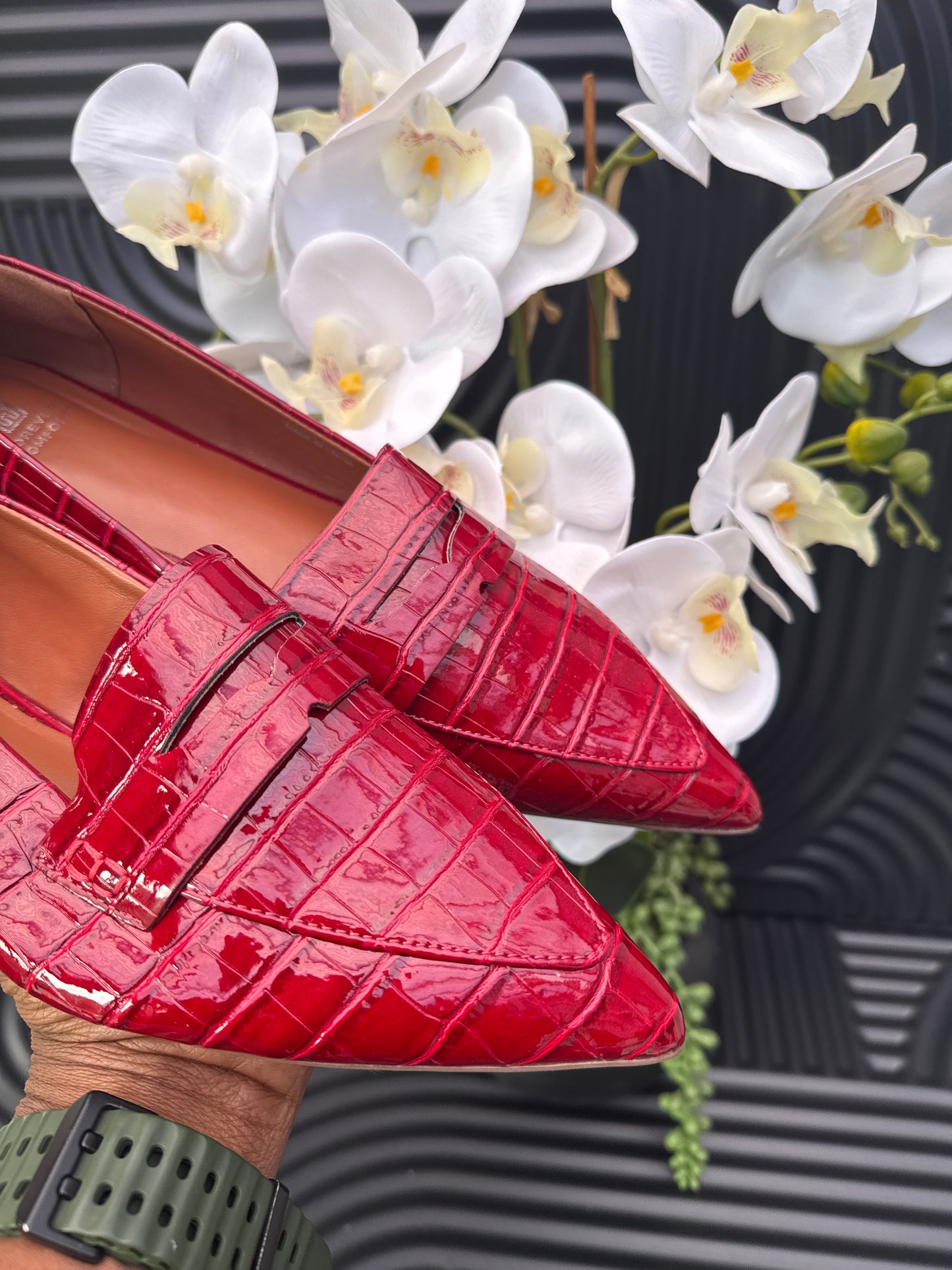 Croc Effect loafers for ladies