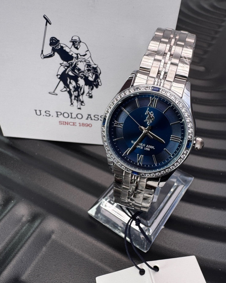 US Polo Assn Dark Blue Stainless Steel Watch