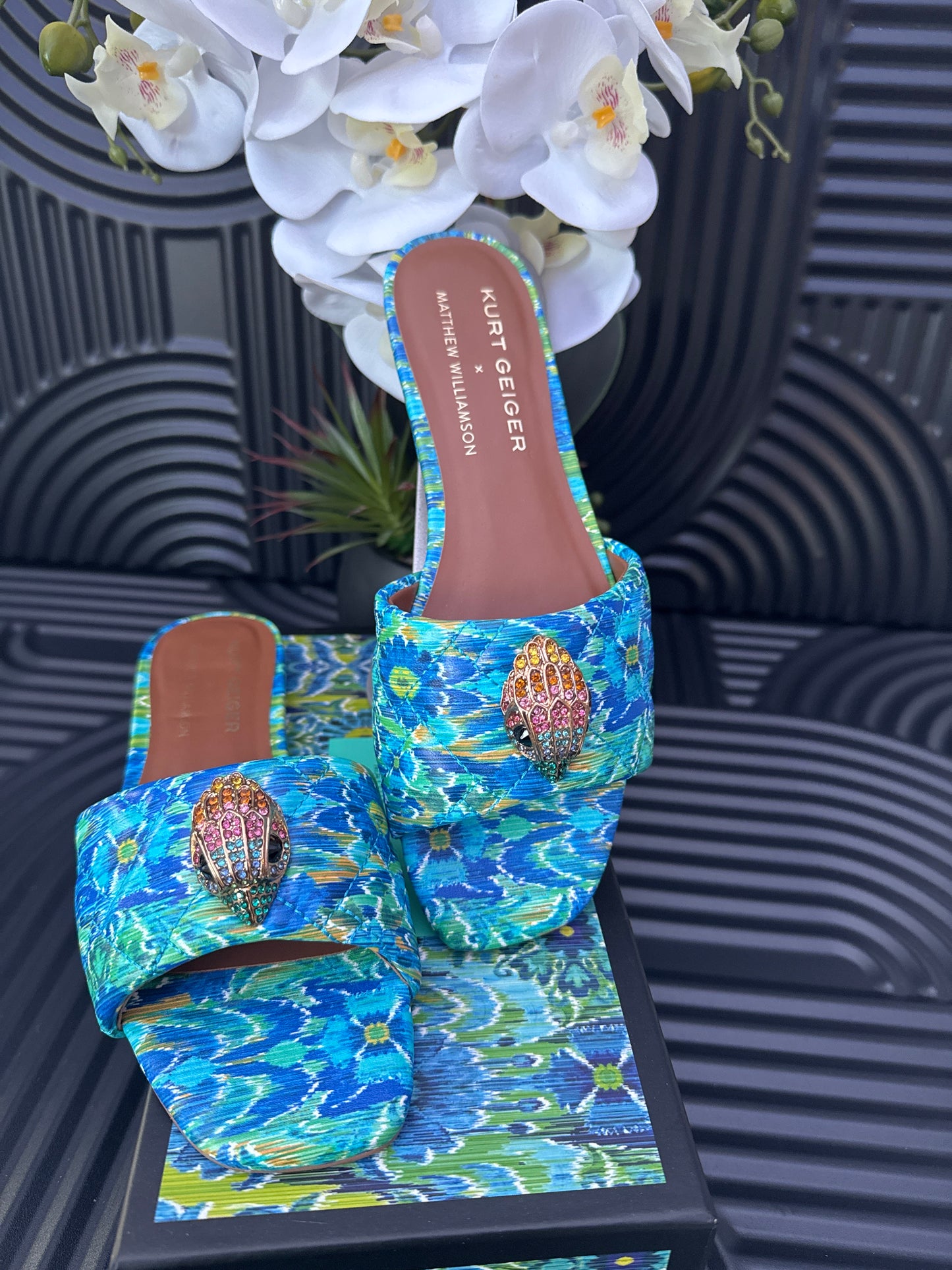 Floral Motif Flat Sandal