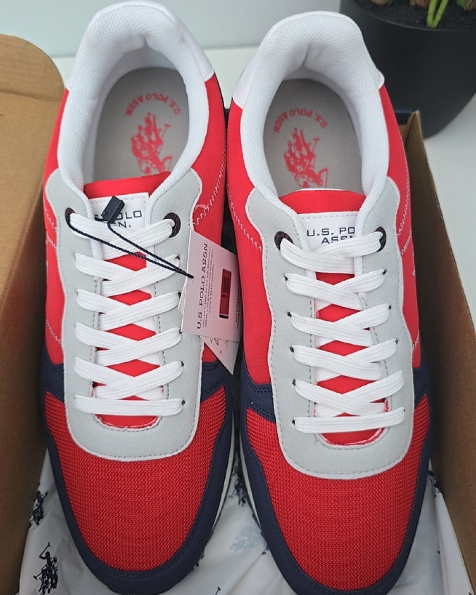 Navy & Red Logo Trainers