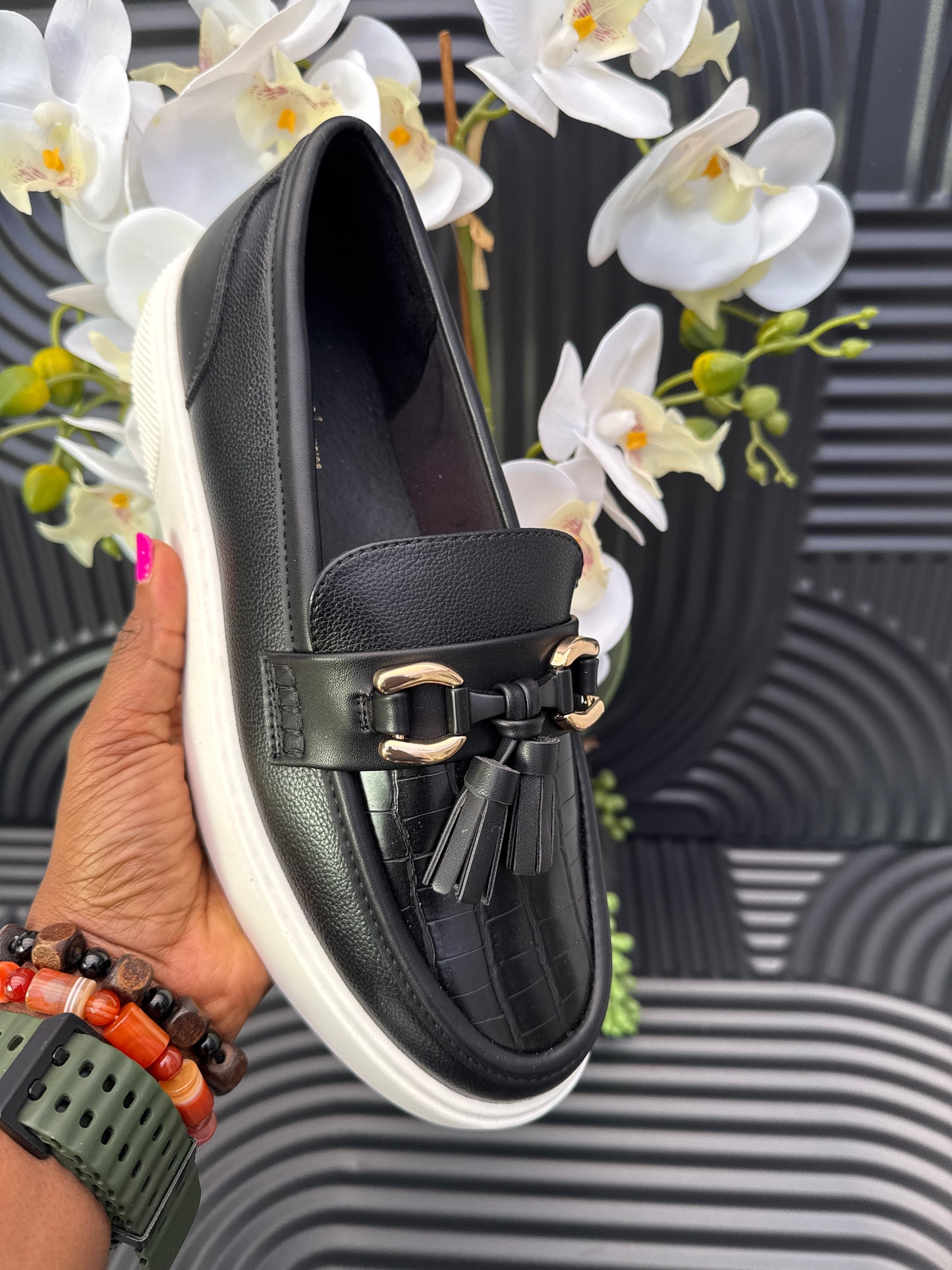 Black Tassel Loafers