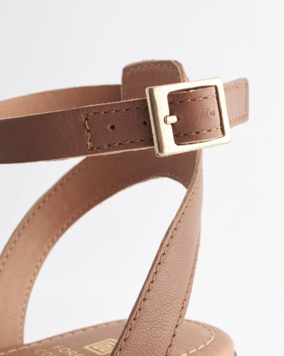 Brown Leather Cleated Sandals