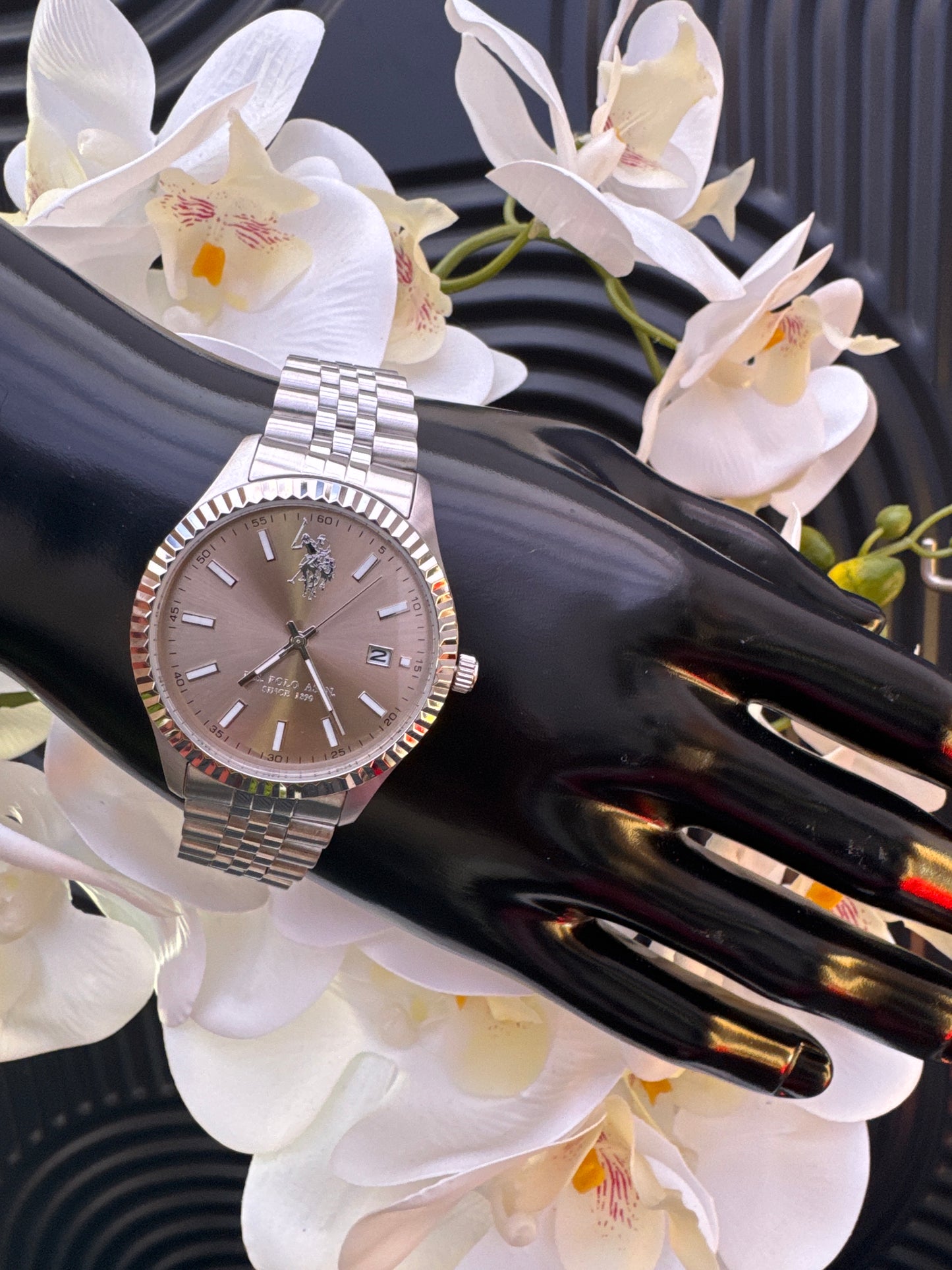 US Polo Silver Tone Watch