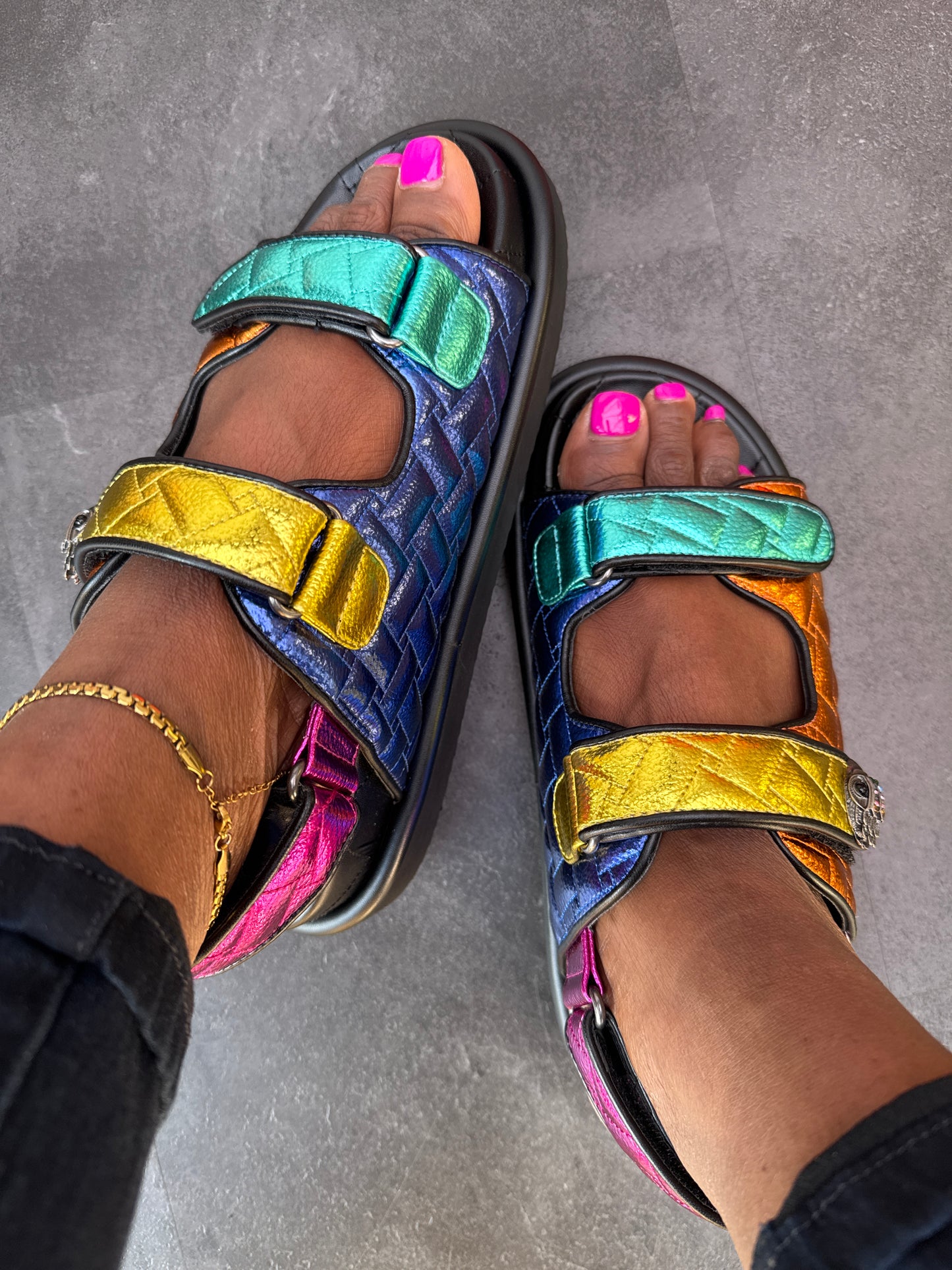 KG Quilted Multicolour Sandals