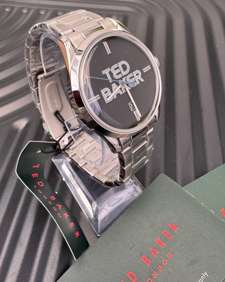 Ted Baker Stainless Steel Bracelet Black Dial Watch