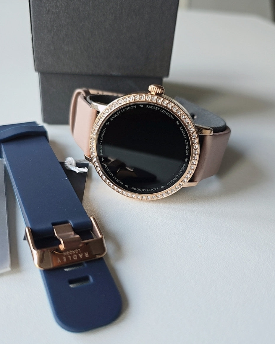 Radley London Ladies Smart Watch with Interchangeable Navy Strap