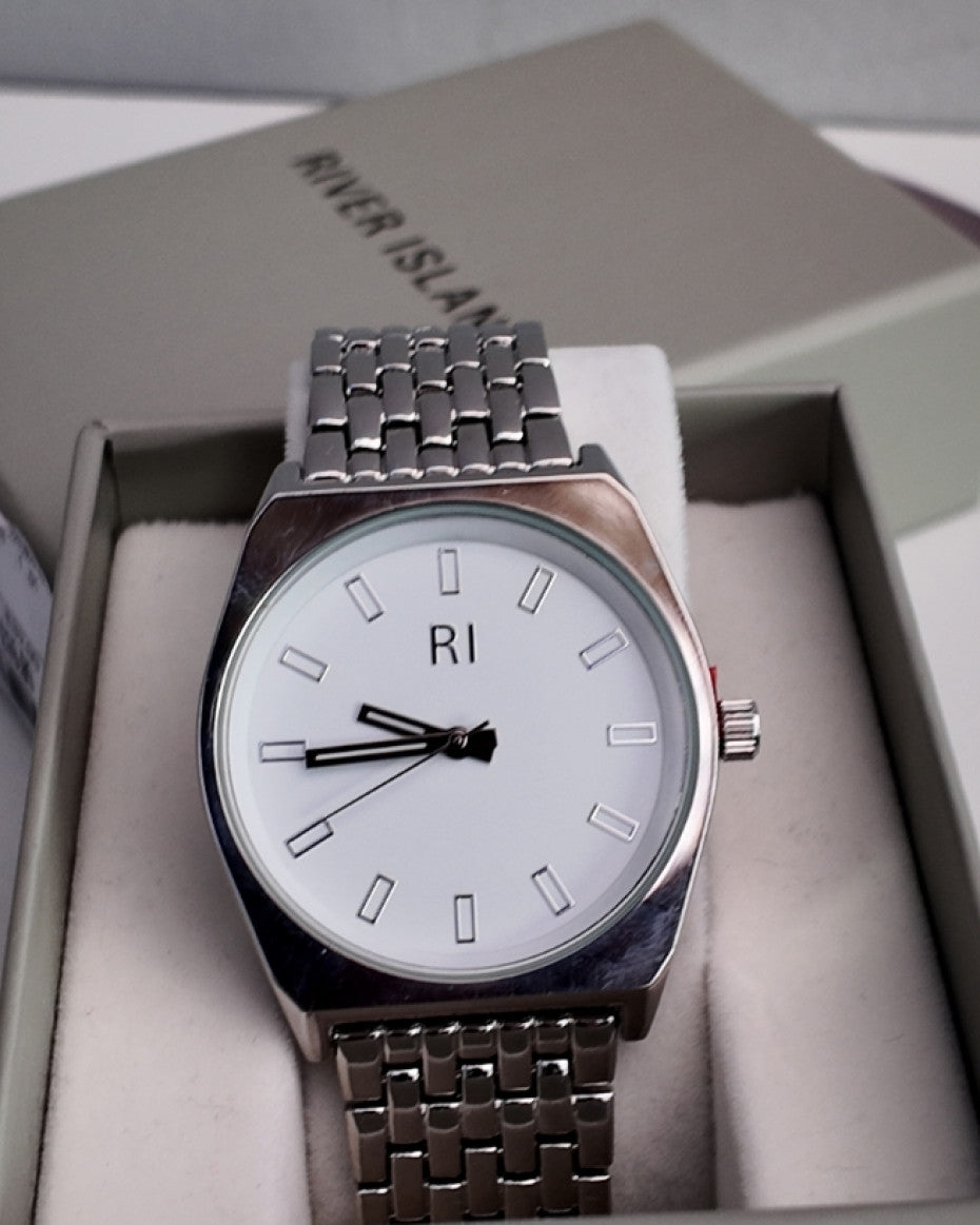 River Island Silver Tone Metal Watch