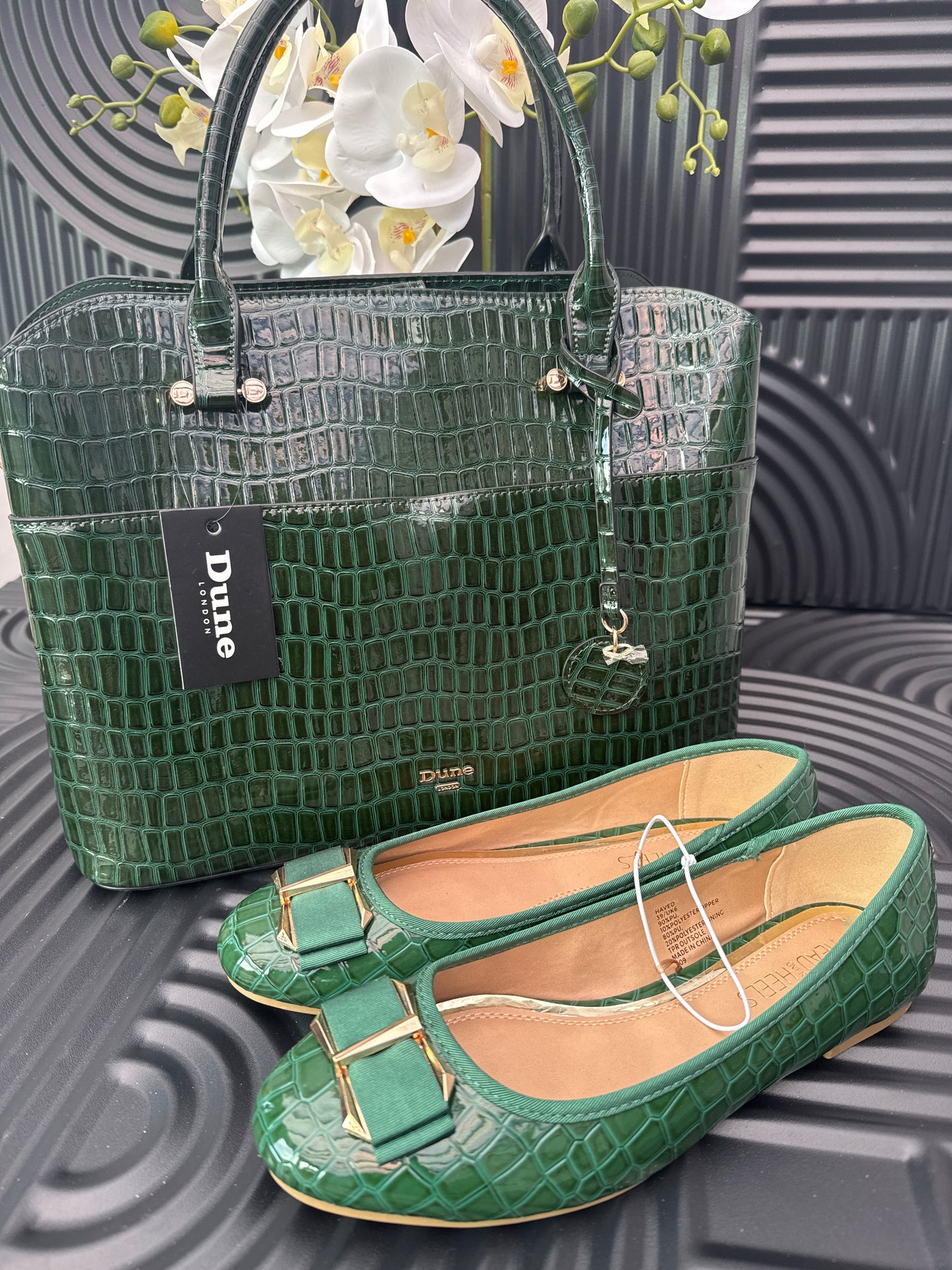 Dune Croc Effect Tote Bag