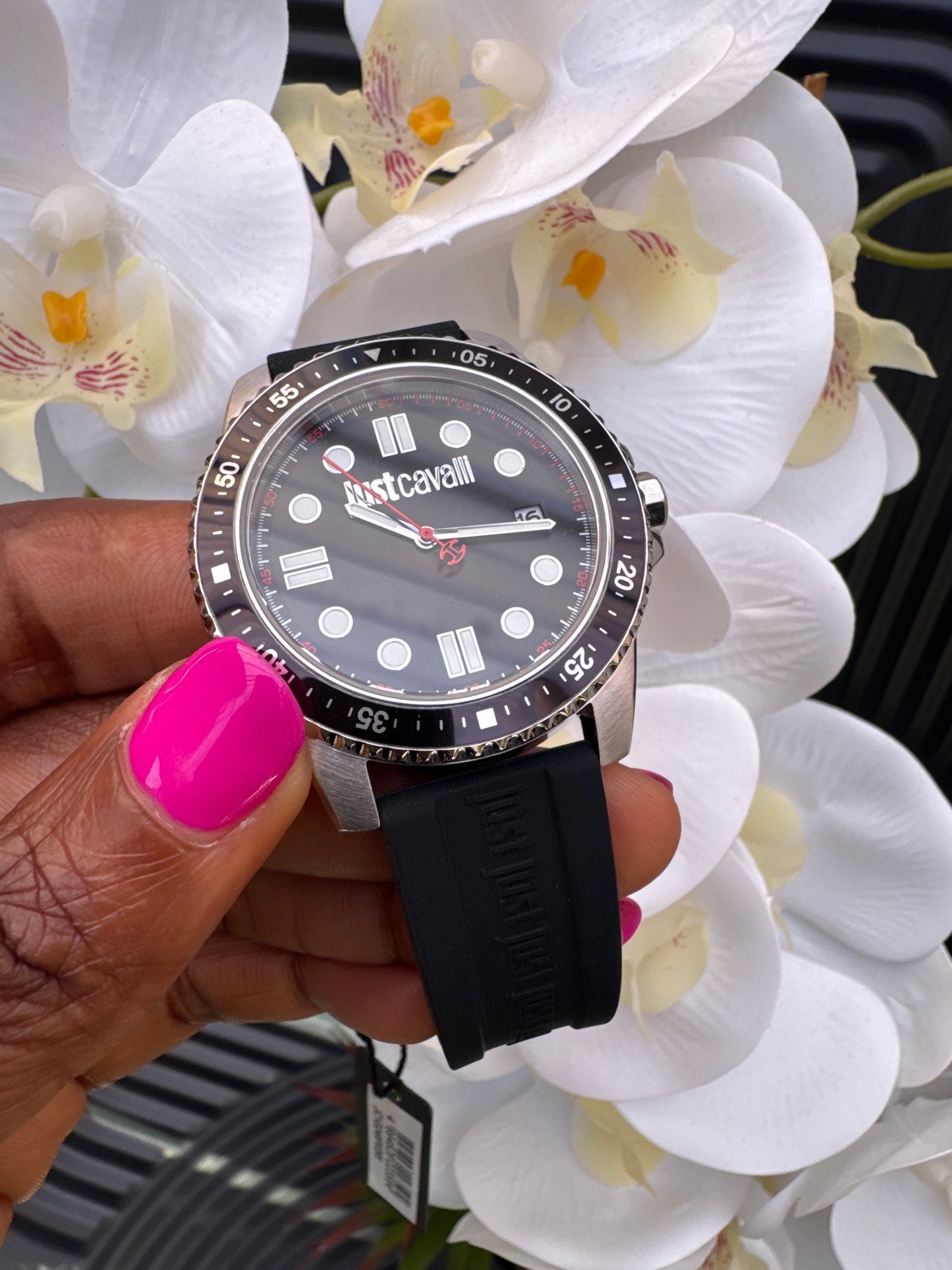 Just Cavalli Silicon Strap Watch