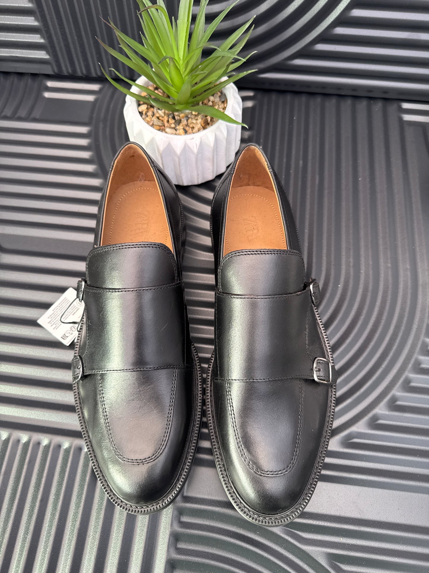 ZARA Leather Monk Shoes