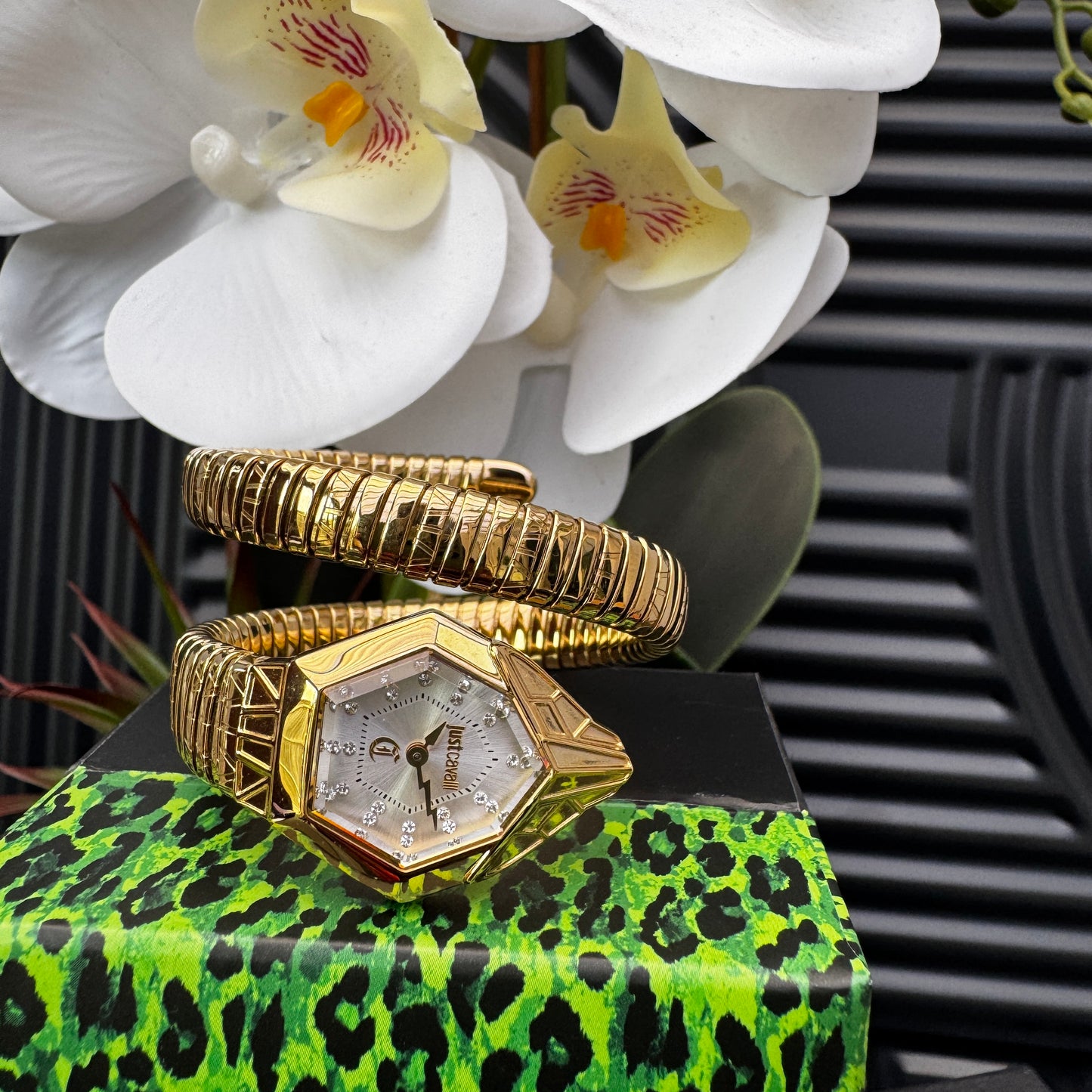 Just Cavalli Signature Yellow Gold Fashion Watch