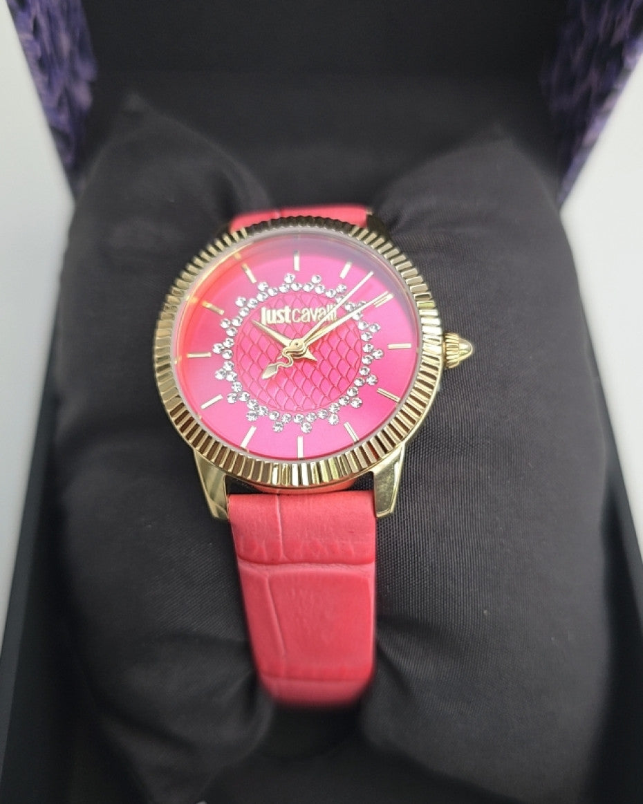 JC Ladies Pink Leather Watch