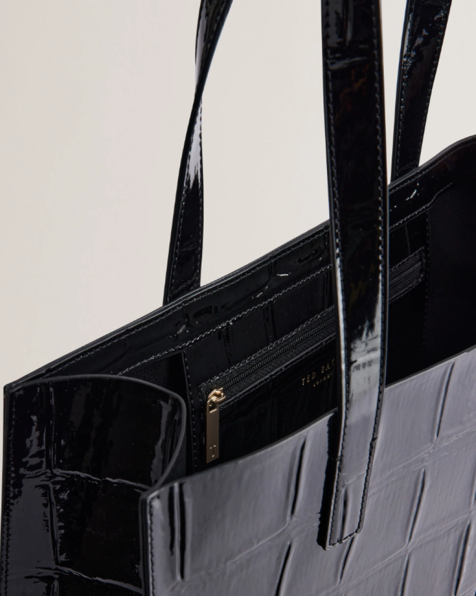 Ted Baker Croc Effect Large Icon Bag