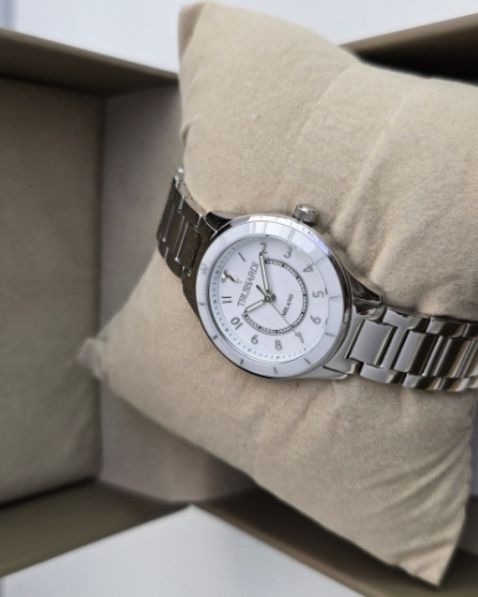TRUSSARDI Women's Steel/White Watch