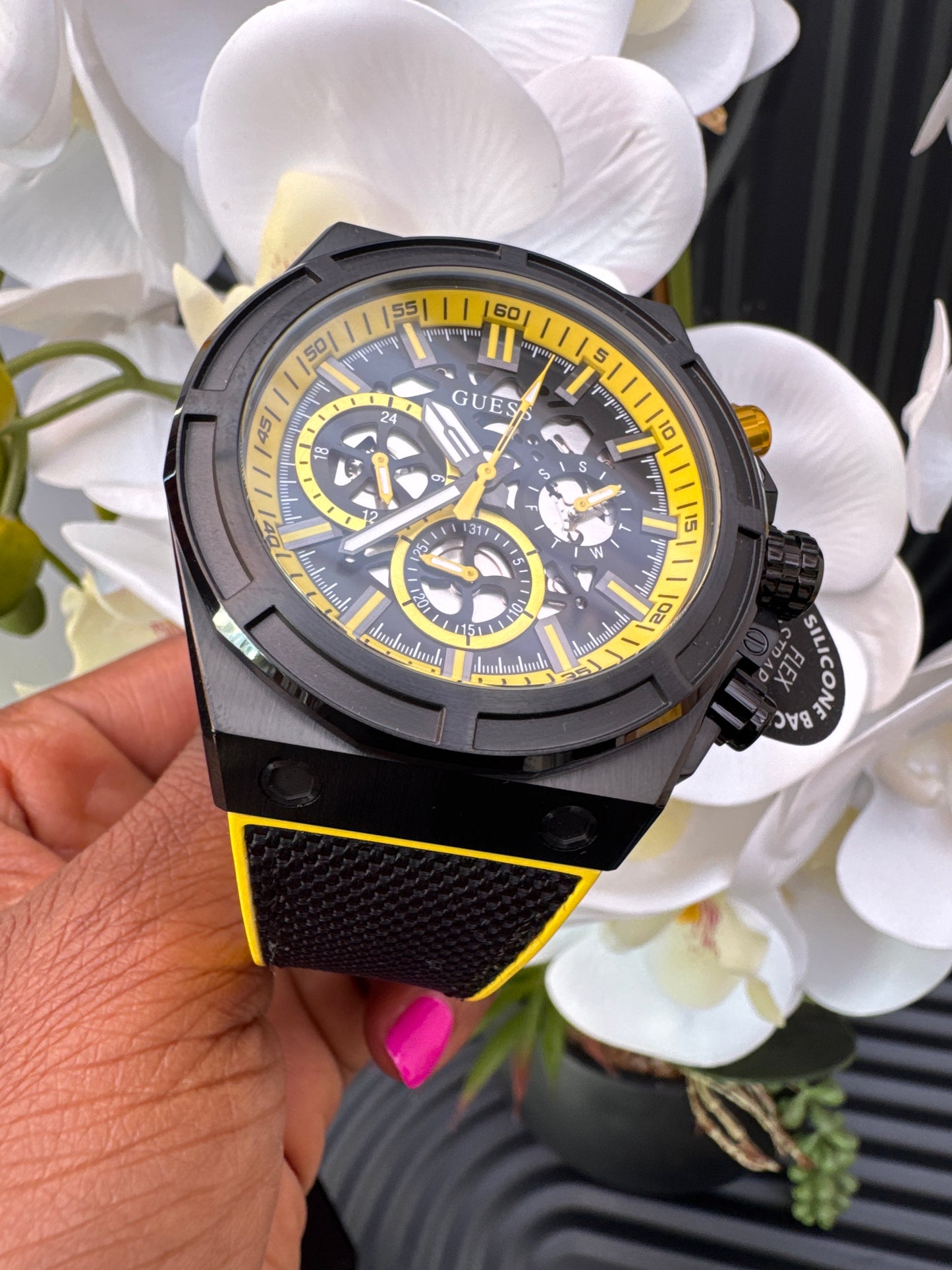 GUESS Silicone Multi-function Watch
