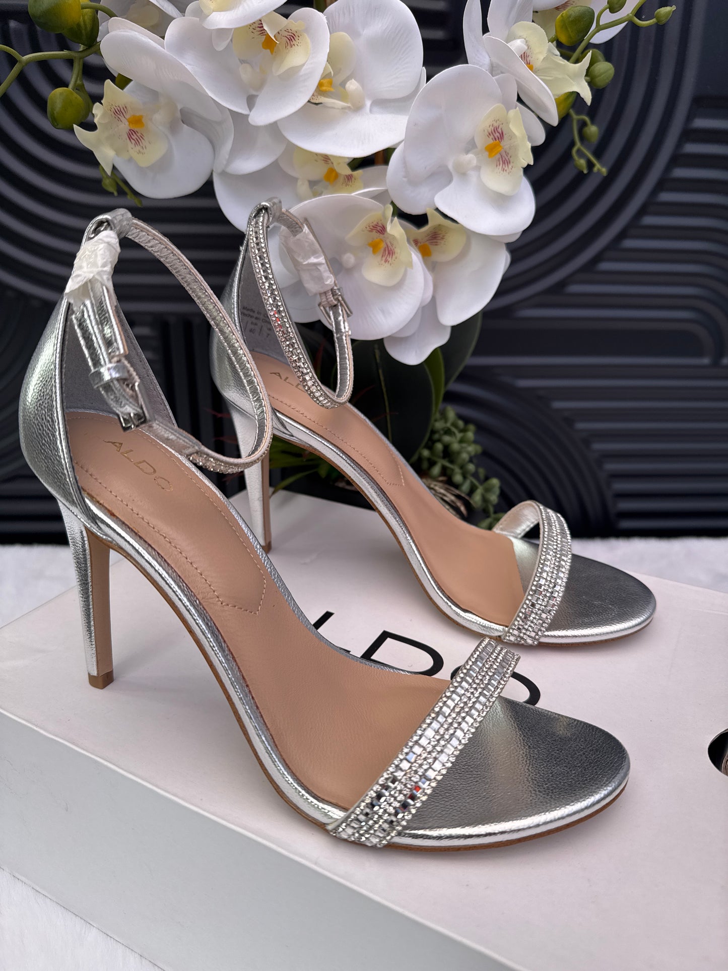 Silver Heeled Sandal